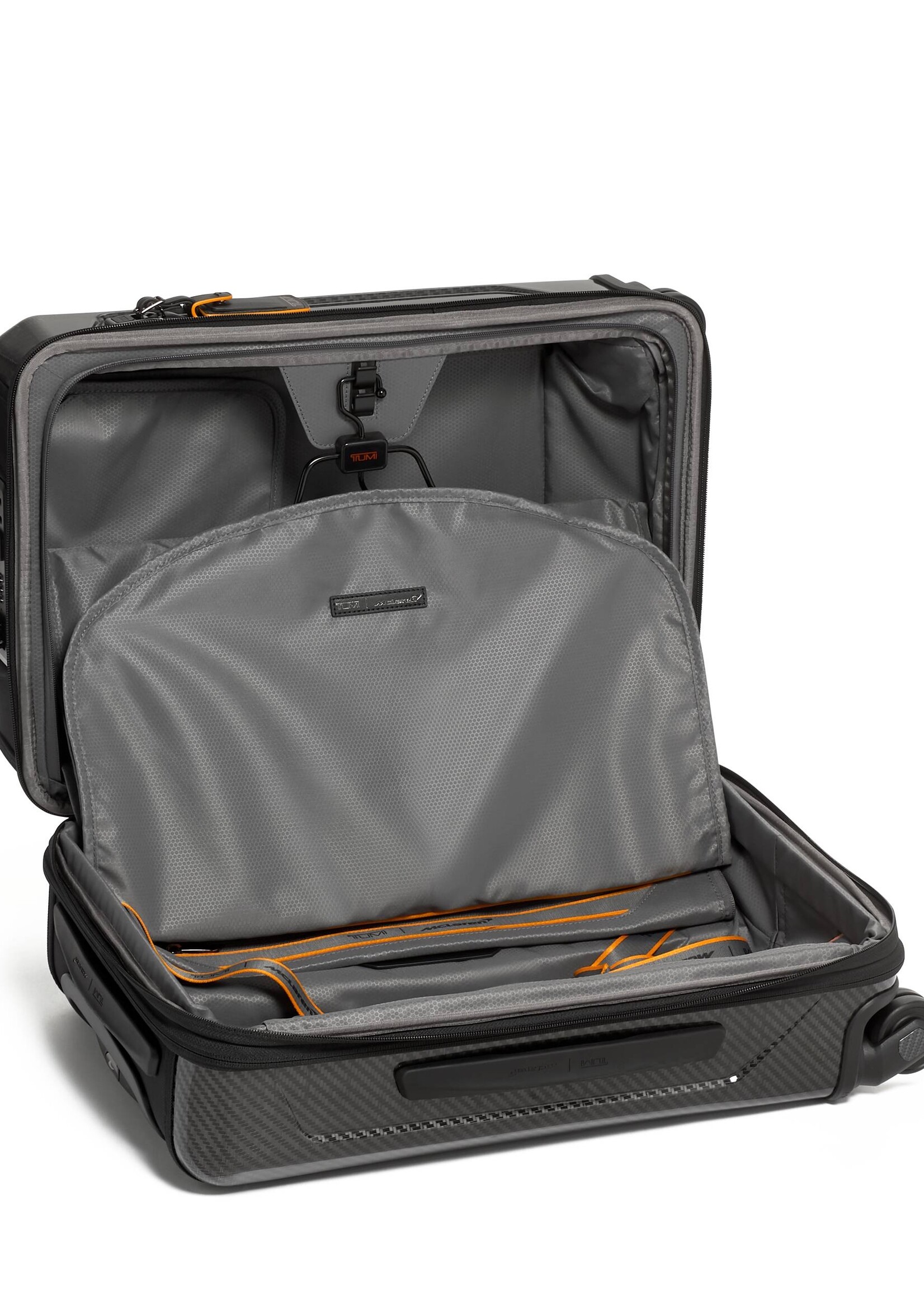 TUMI Aero Internationale Uitbreidbare Handbagage Koffer 56cm (56H x 23D/28D x 35.5B cm) Carbon/Black/Oranje