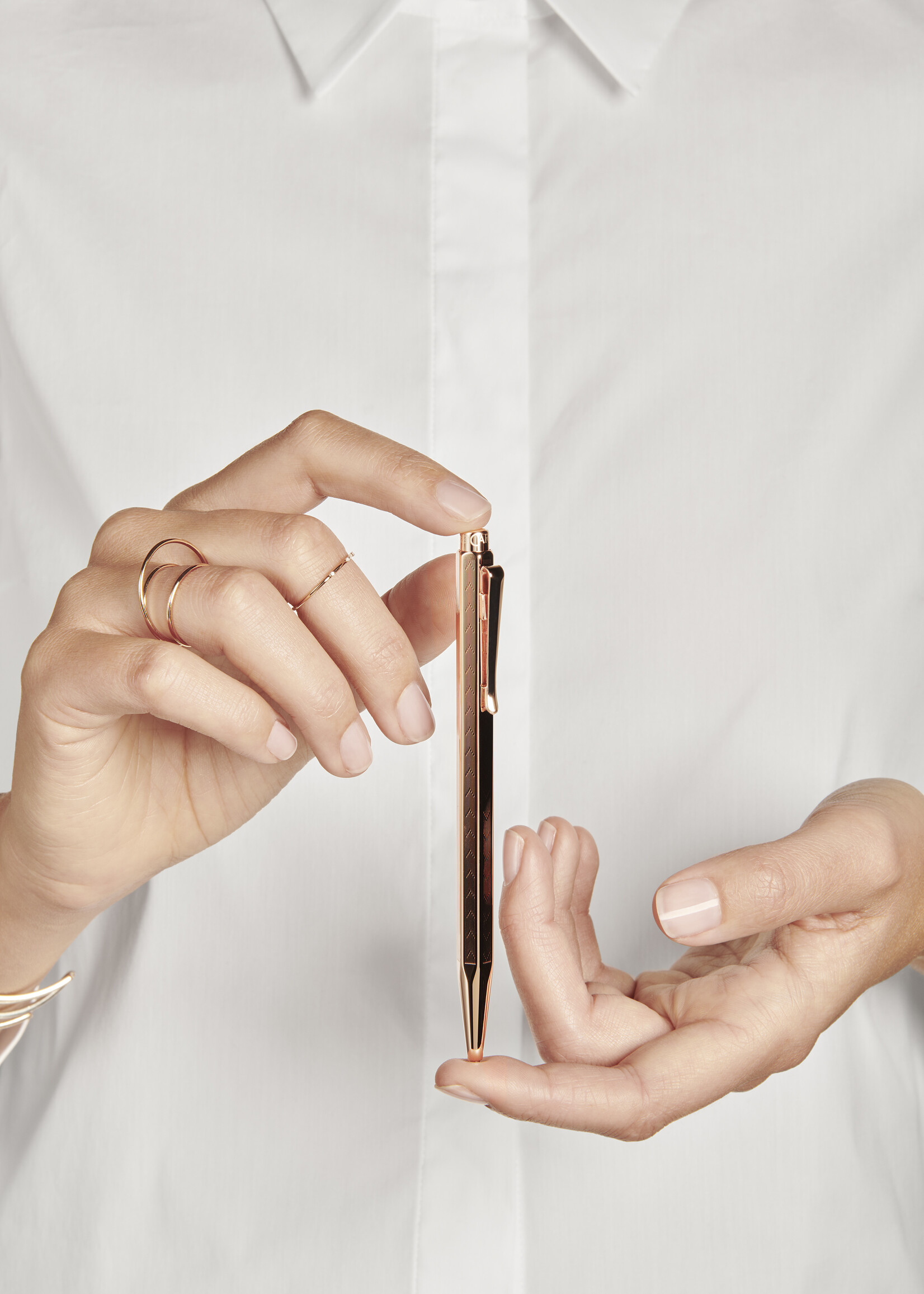 Caran d'Ache Ecridor Chevron Rosé Gold Balpen