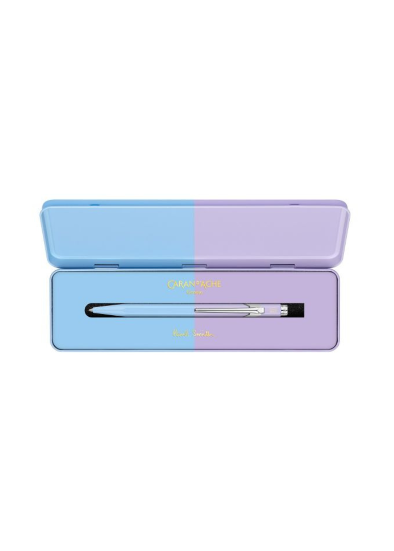 Caran d'Ache 849 + Paul Smith Limited Edition IV vulpen Fijn  SKYBLUE/LAVENDER