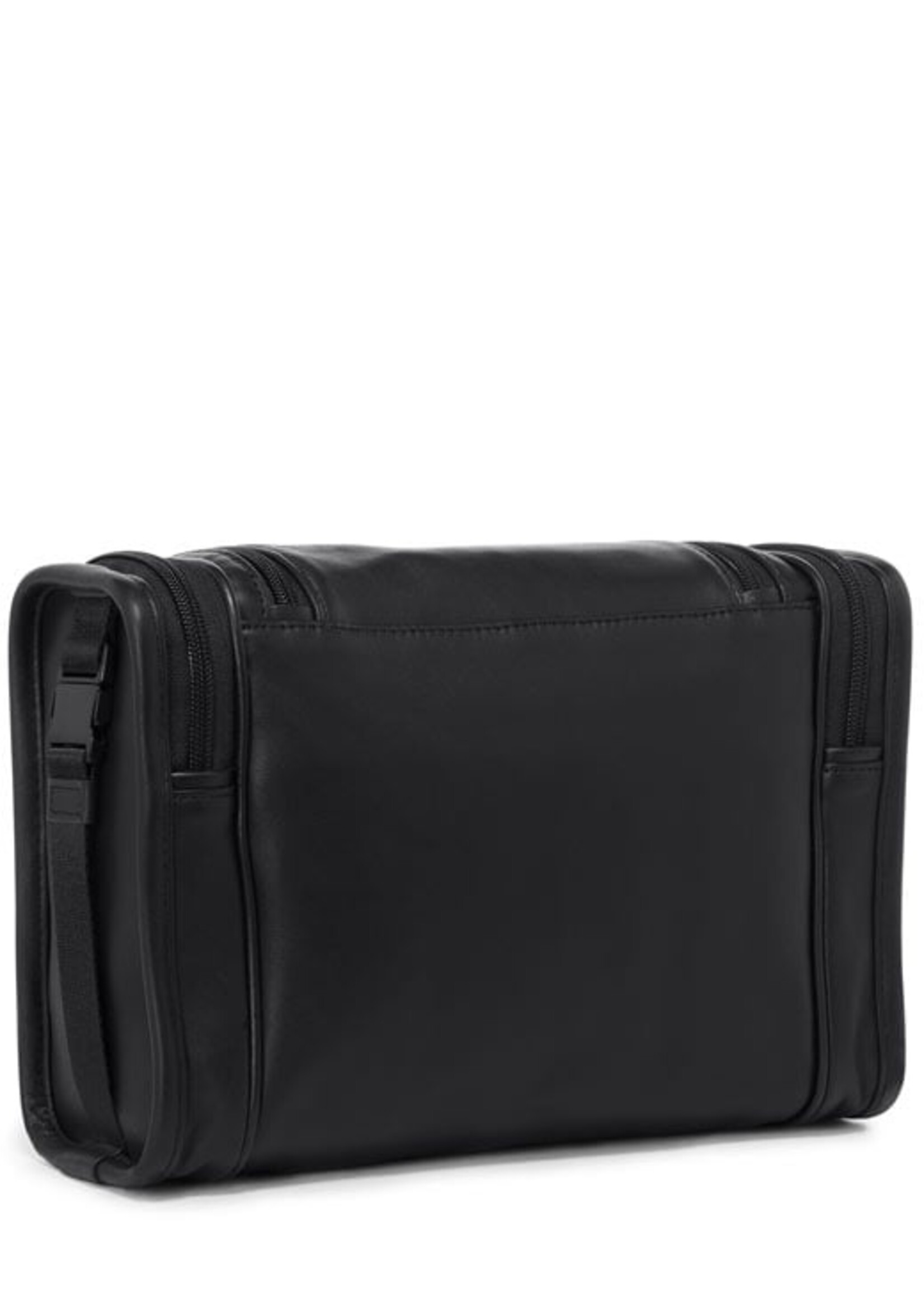 TUMI Alpha zwarte leren Toilettas