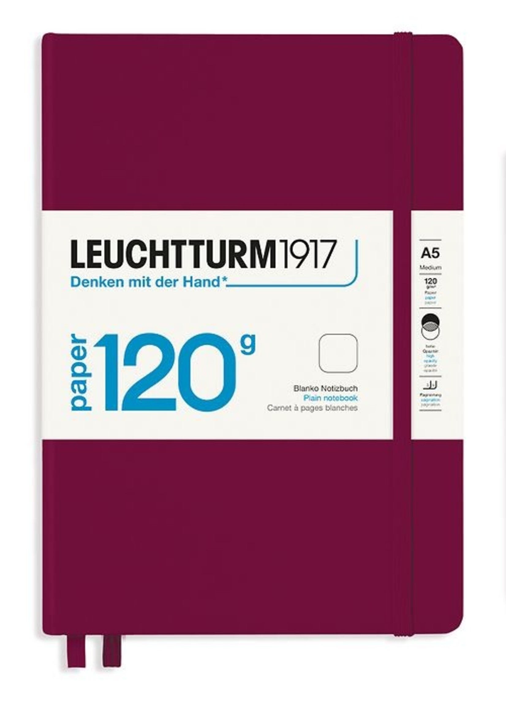 Leuchtturm1917 Notitieboek 120gr. Blanco A5 Port Red