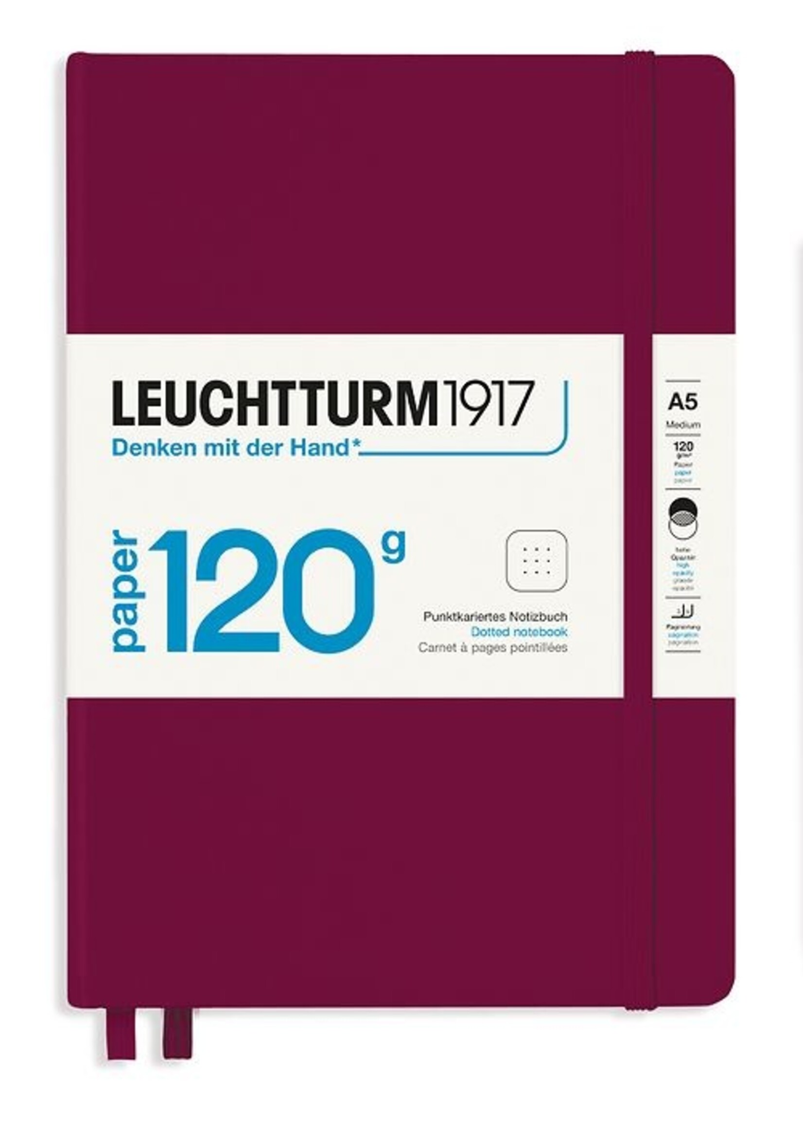 Leuchtturm1917 Notitieboek 120gr. Dotted A5 Port Red