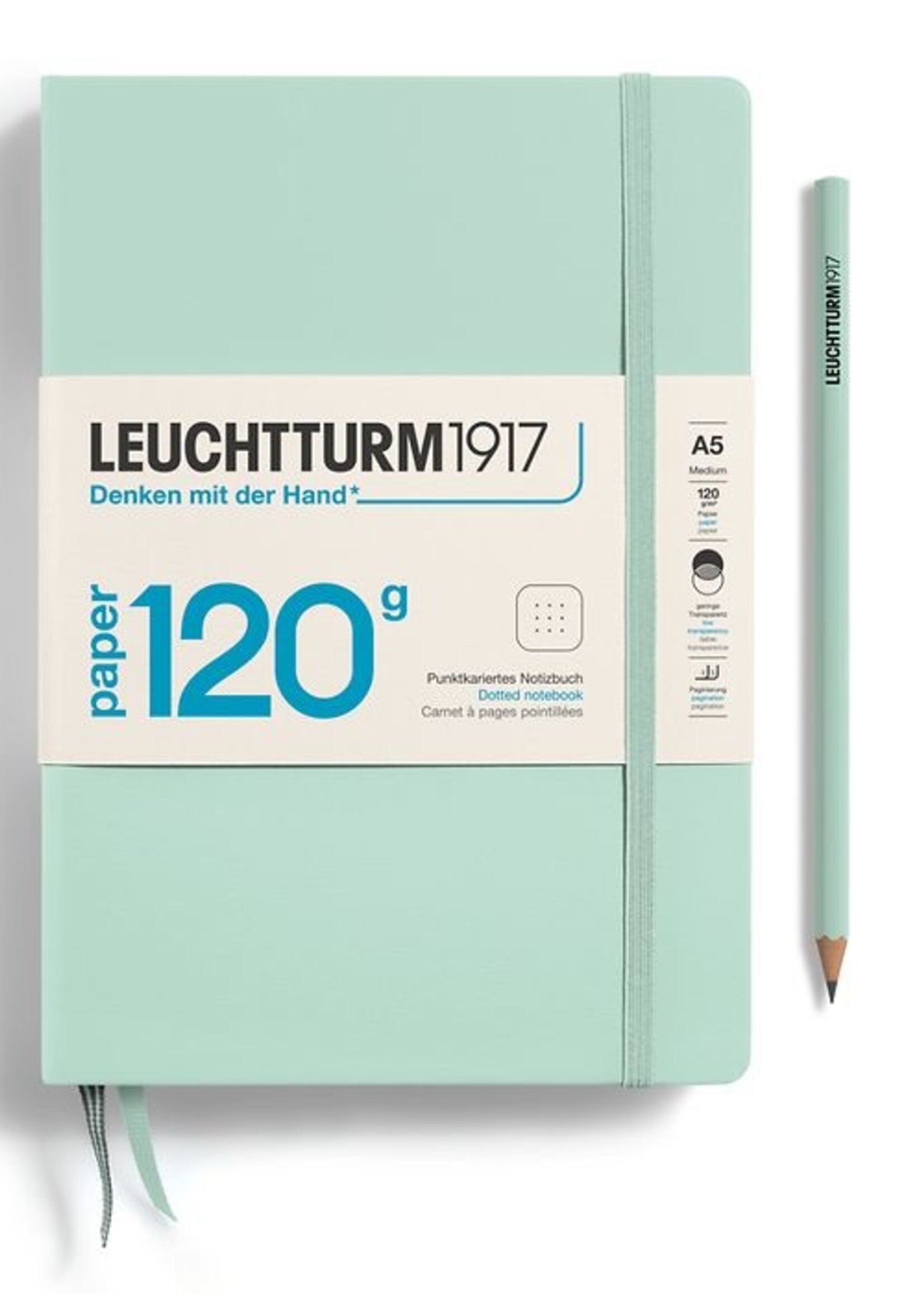 Leuchtturm1917 Notitieboek 120gr. Dotted A5 Mint Green