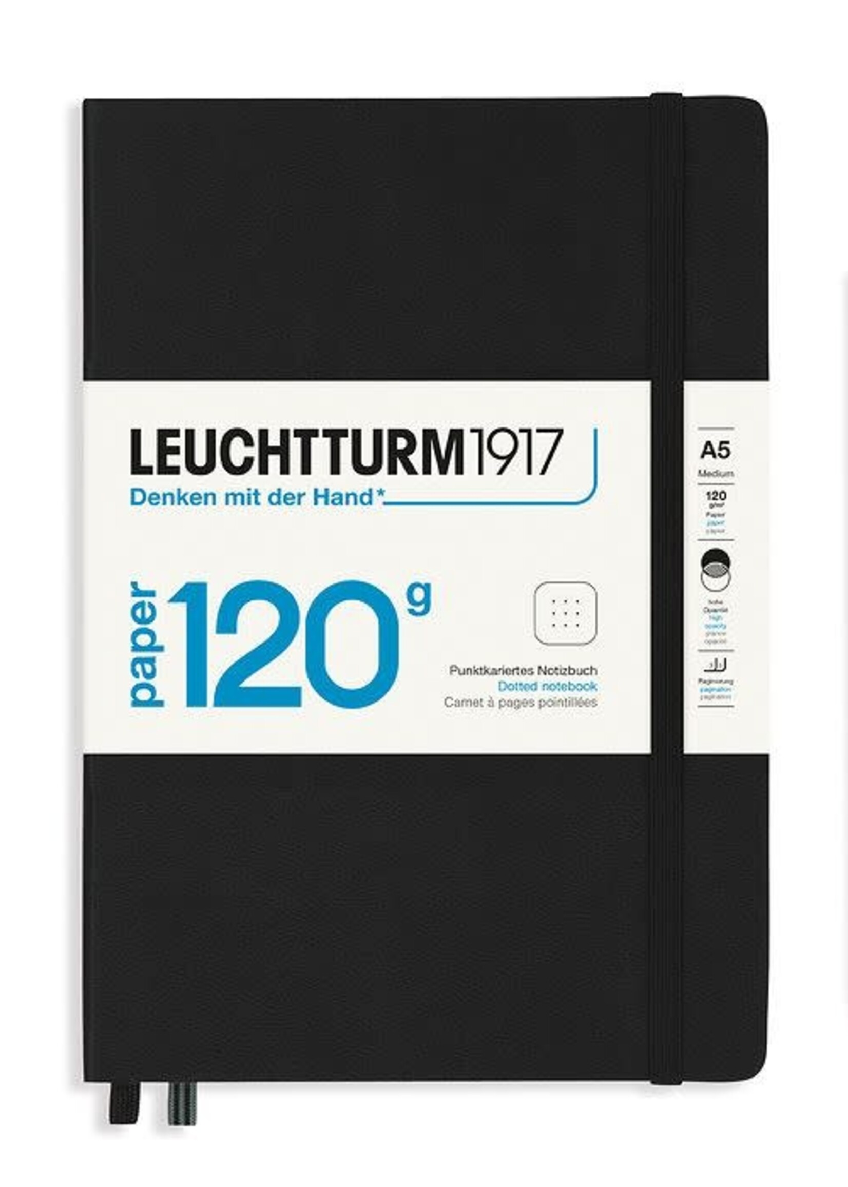 Leuchtturm1917 Notitieboek 120gr. Dotted A5 Zwart