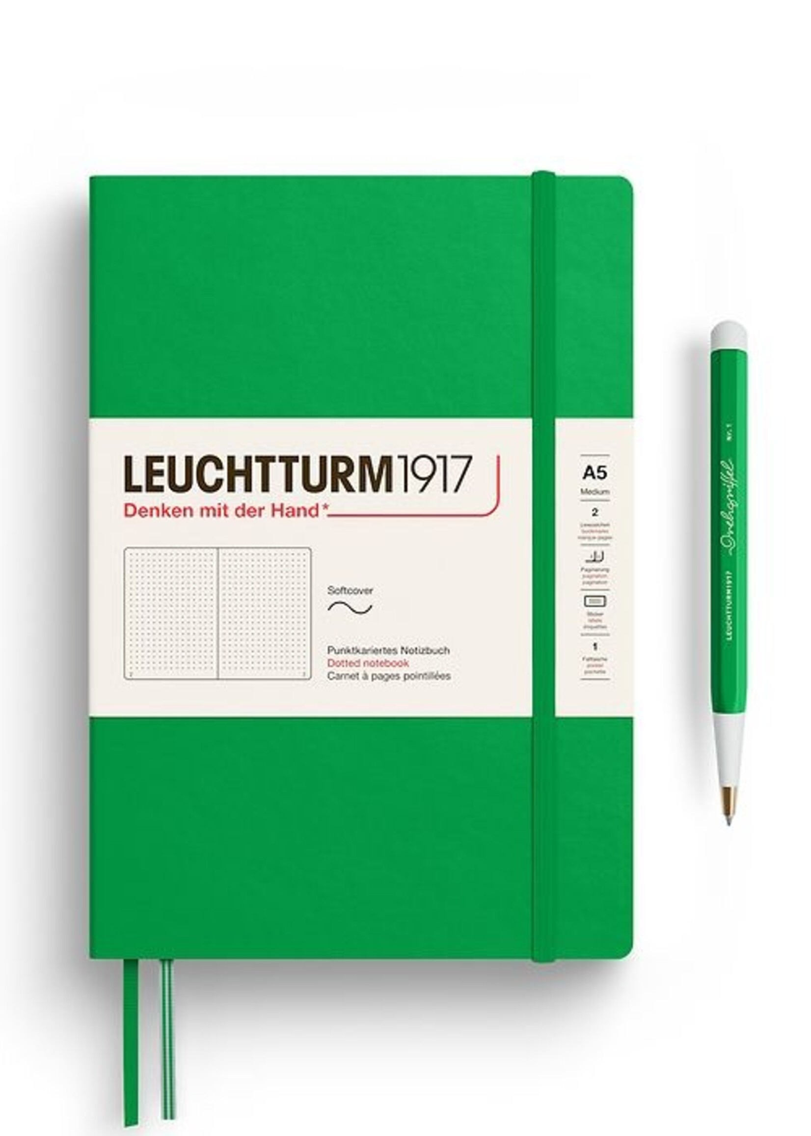 Leuchtturm1917 Notitieboek Medium A5 Soft Cover Dotted Spring Leaf
