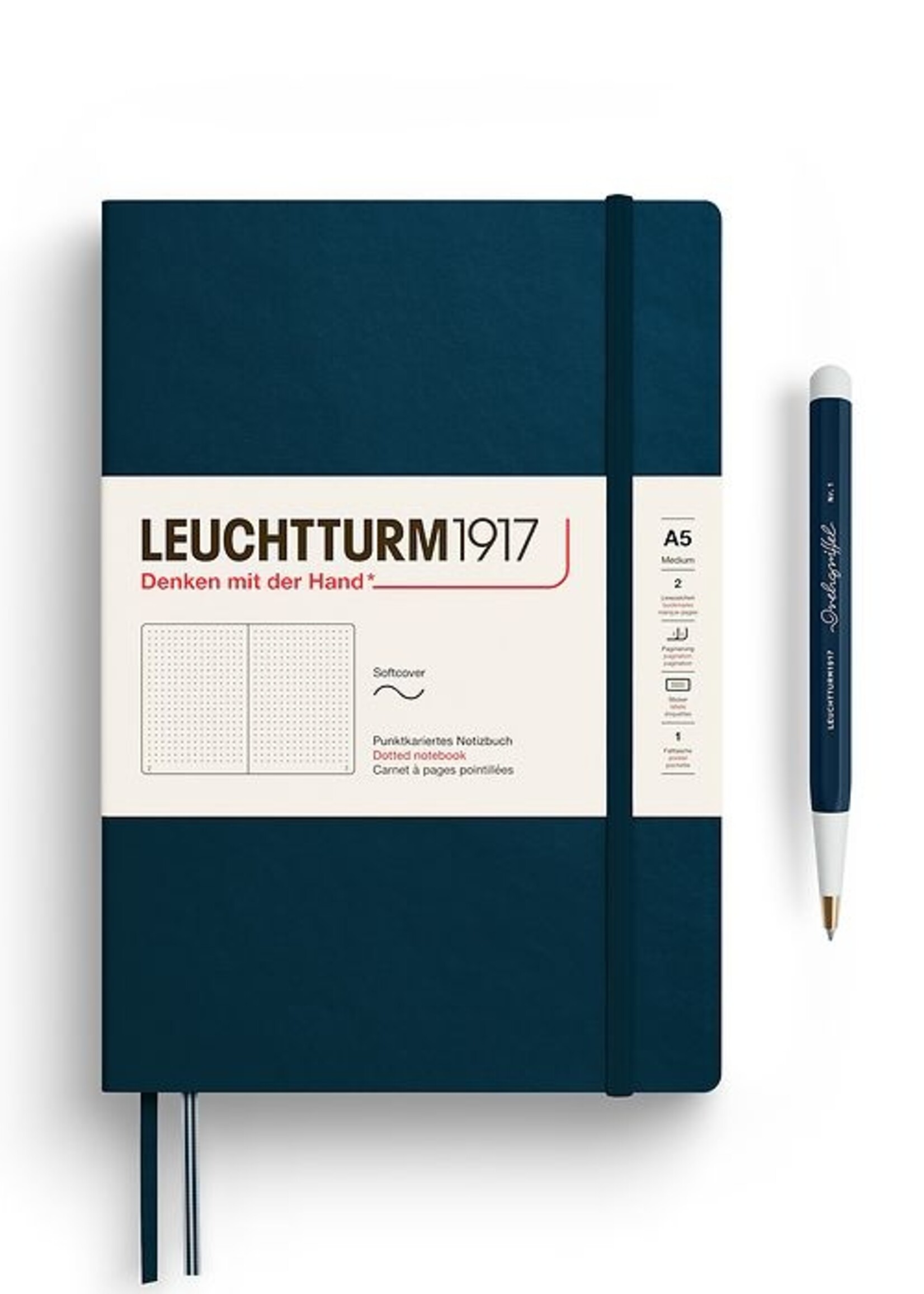 Leuchtturm1917 Notitieboek Medium A5 Soft Cover Dotted Deep Sea