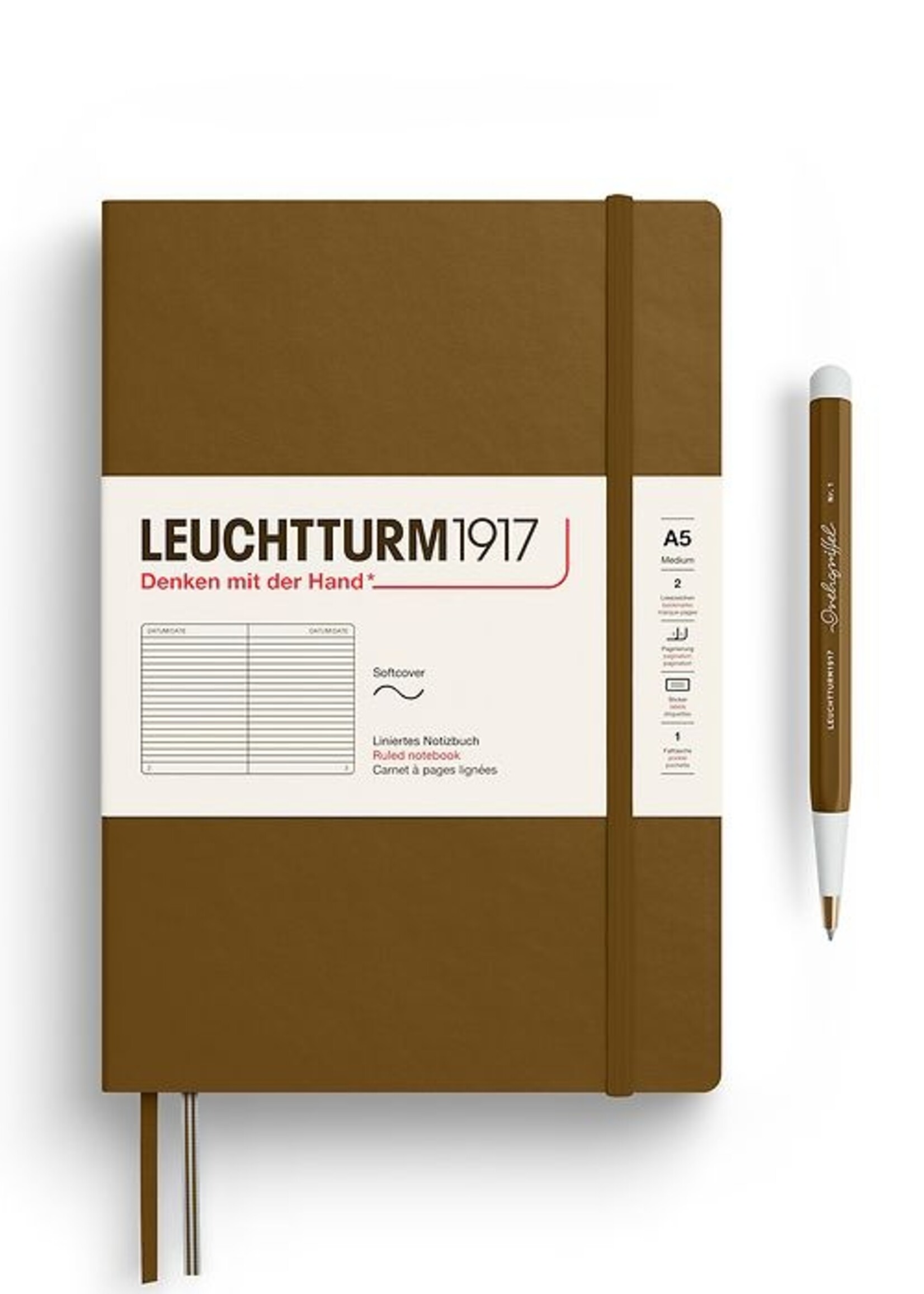 Leuchtturm1917 Notitieboek Medium A5 Soft Cover Gelijnd Spice Brown