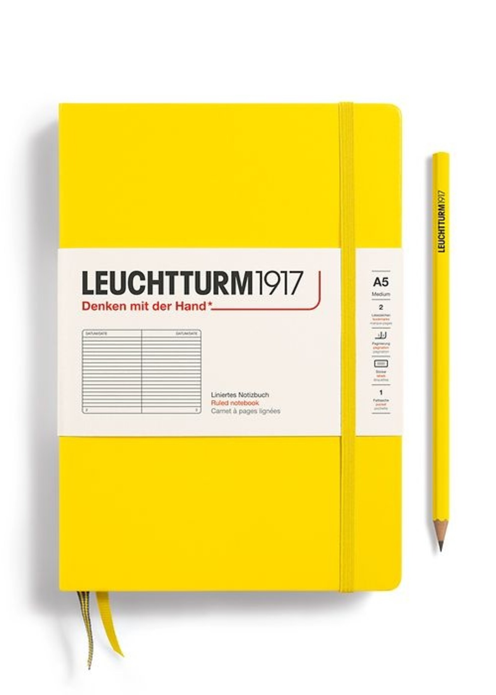 Leuchtturm1917 Notitieboek Medium Hard Cover Lemon Dotted