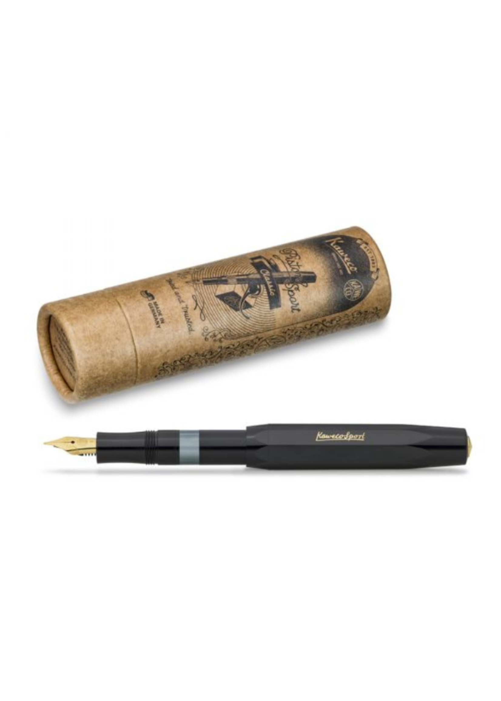 Kaweco Piston Sport Classic Black/Gold Vulpen F -Fijn