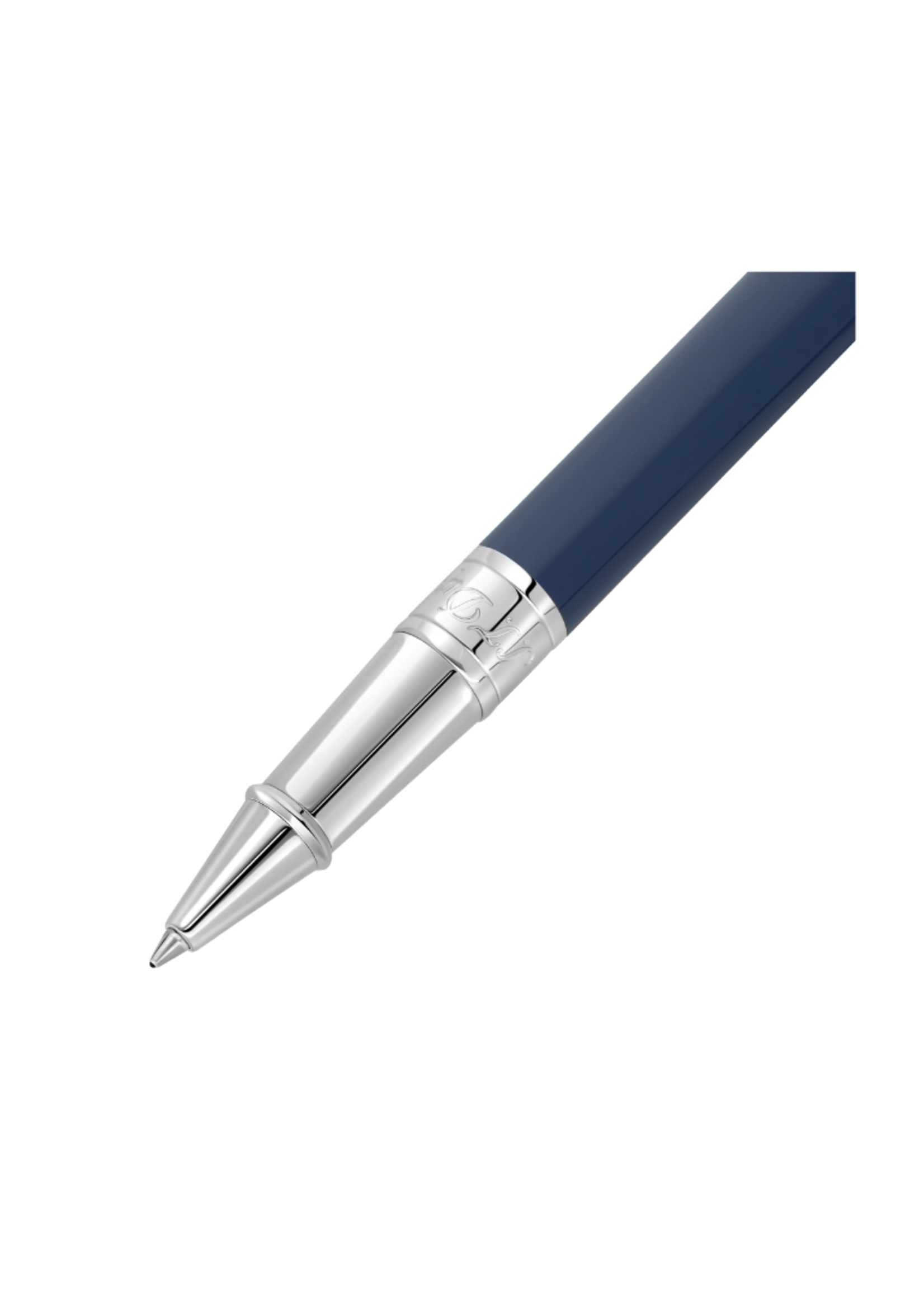S.T. Dupont D-Initial Blauw & Chrome  Roller
