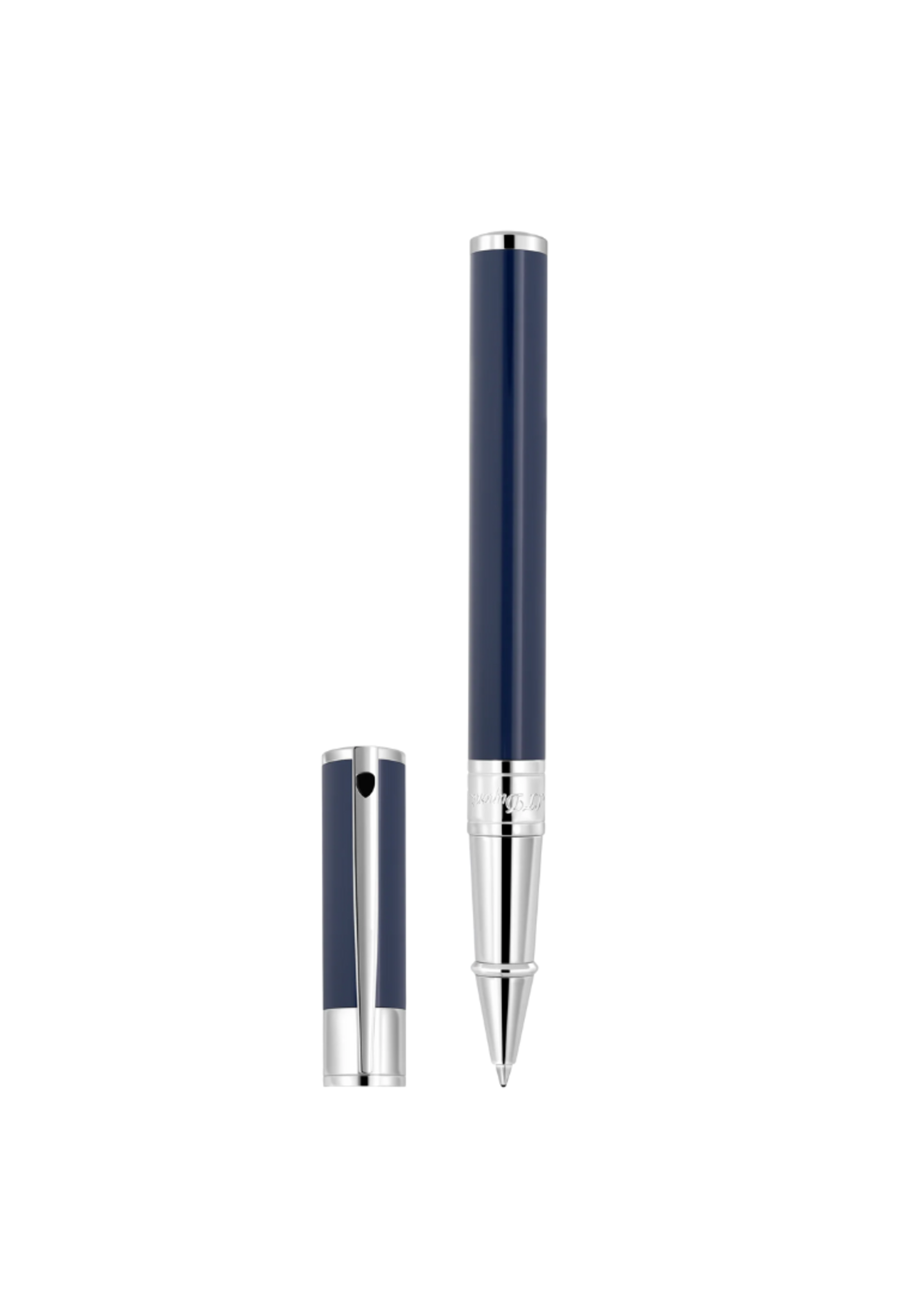 S.T. Dupont D-Initial Blauw & Chrome  Roller