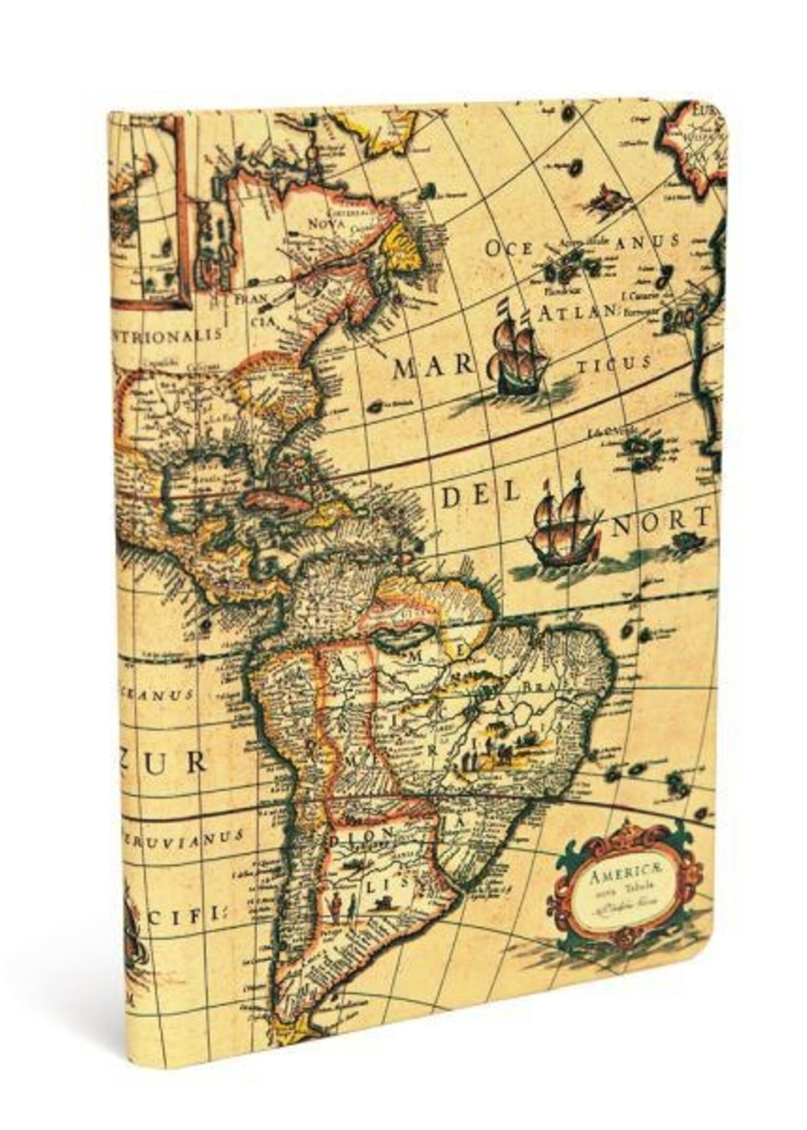 Paperblanks Notebook Midi Gelijnd Early Cartography / Western Hemisphere