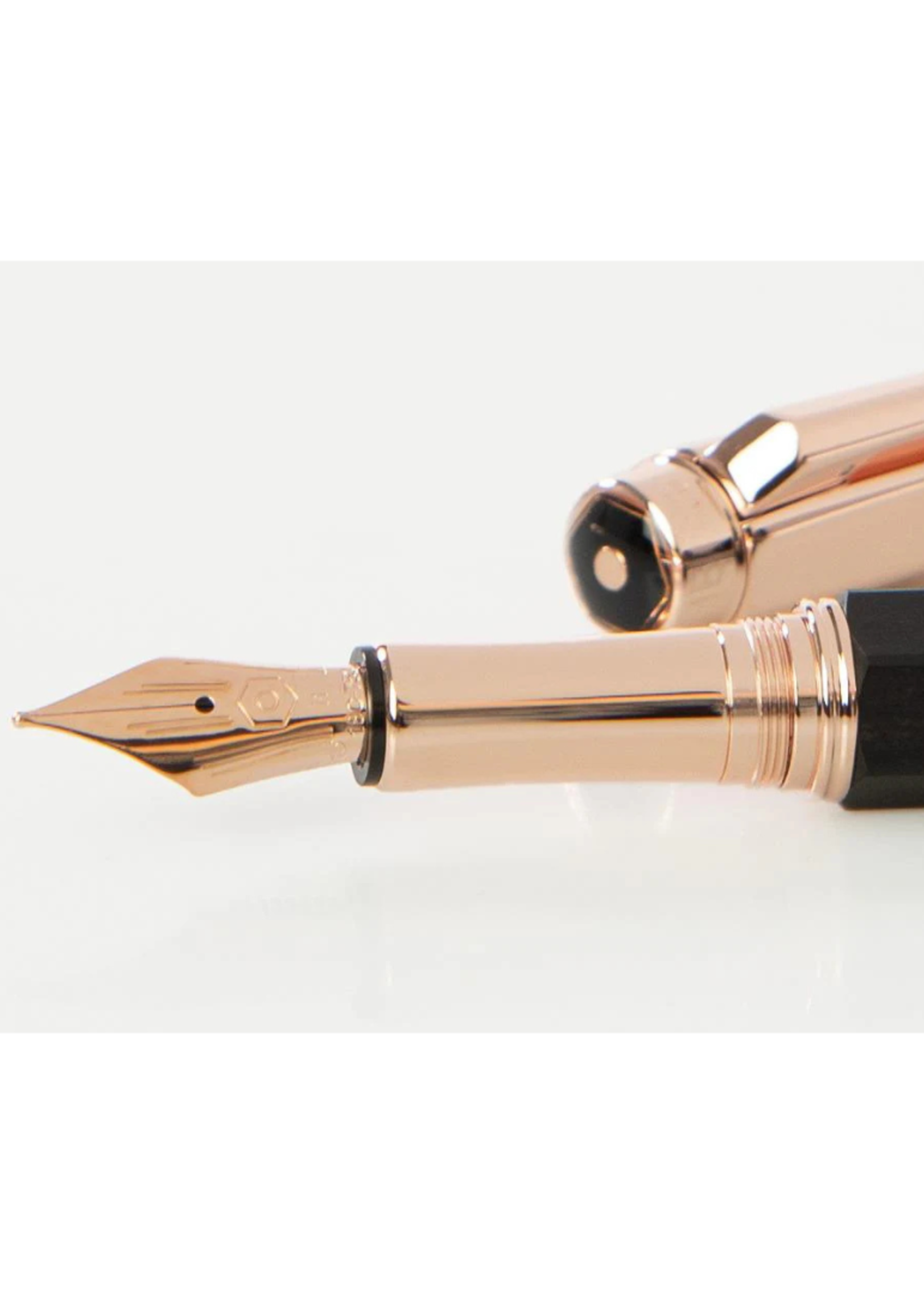 Caran d'Ache Varius Ebony Rose Gold Vulpen Fijn
