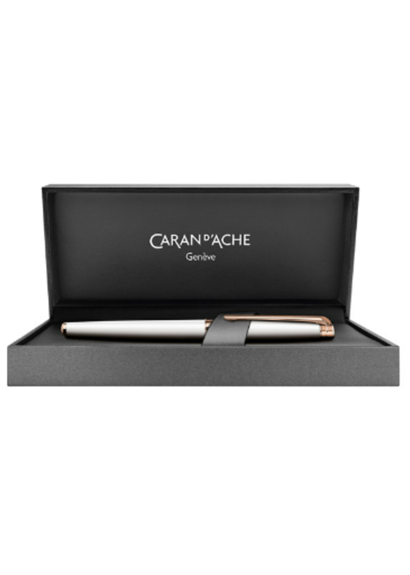 Caran d'Ache Léman Slim White Rose Gold Vulpen Medium