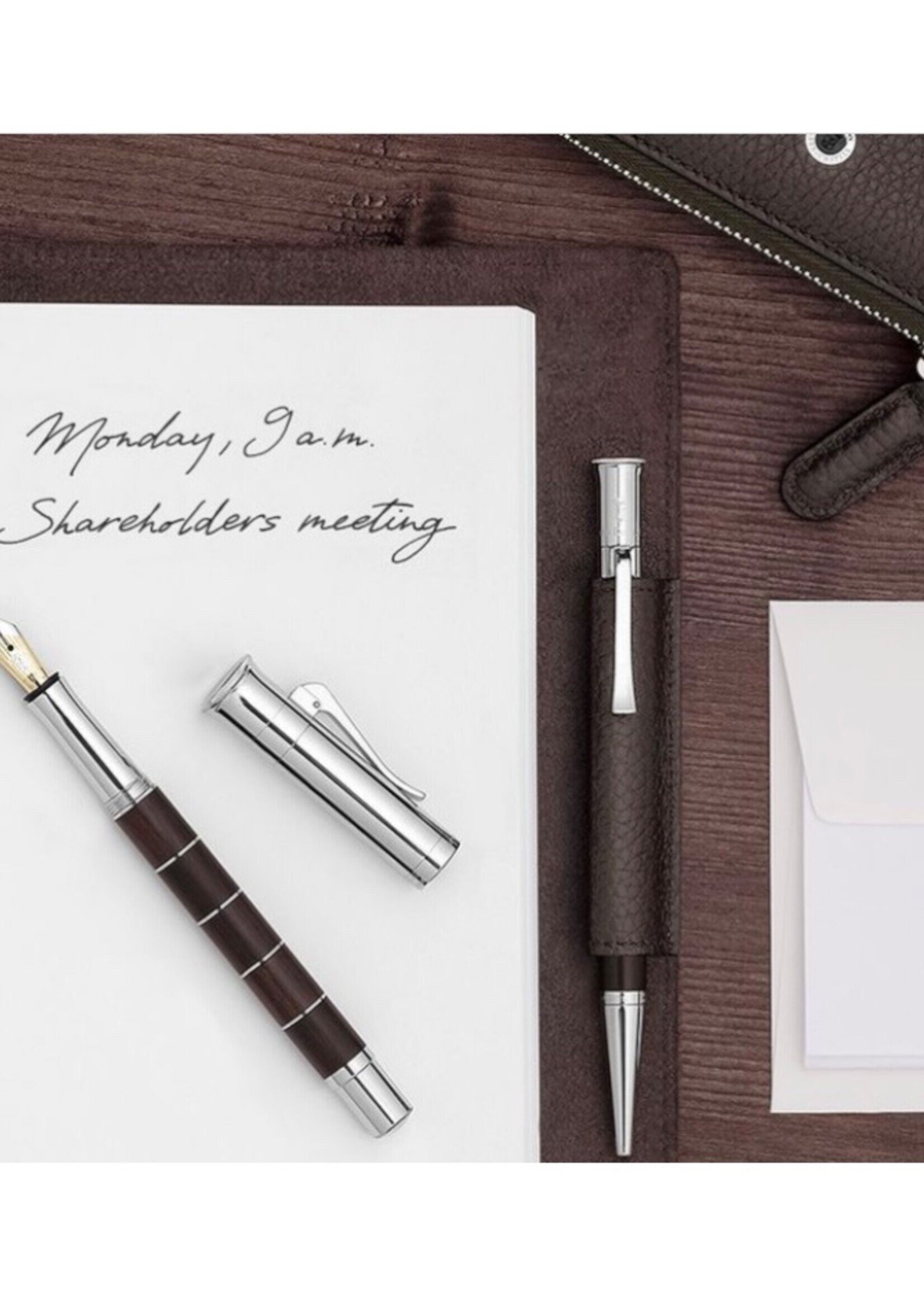 Graf von Faber-Castell Anello Grenadilla Vulpen Extra Fijn
