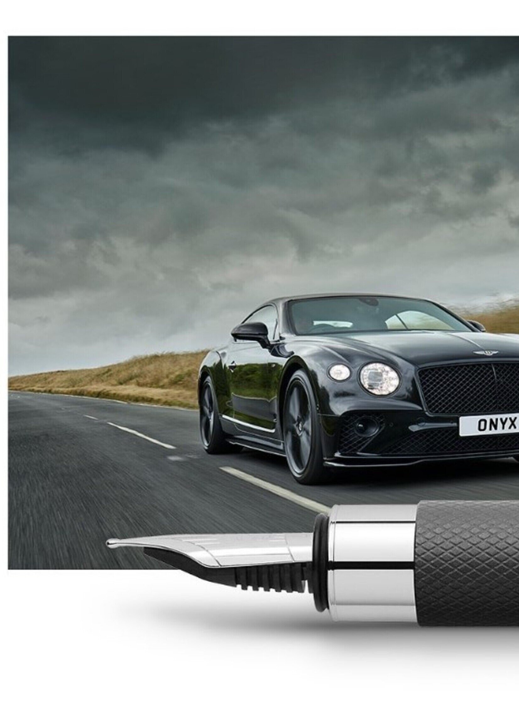 Graf von Faber-Castell Bentley Onyx Matt Black Vulpen Fijn