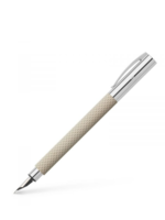 Faber-Castell Ambition Opart Wit Zand Vulpen  Fijn