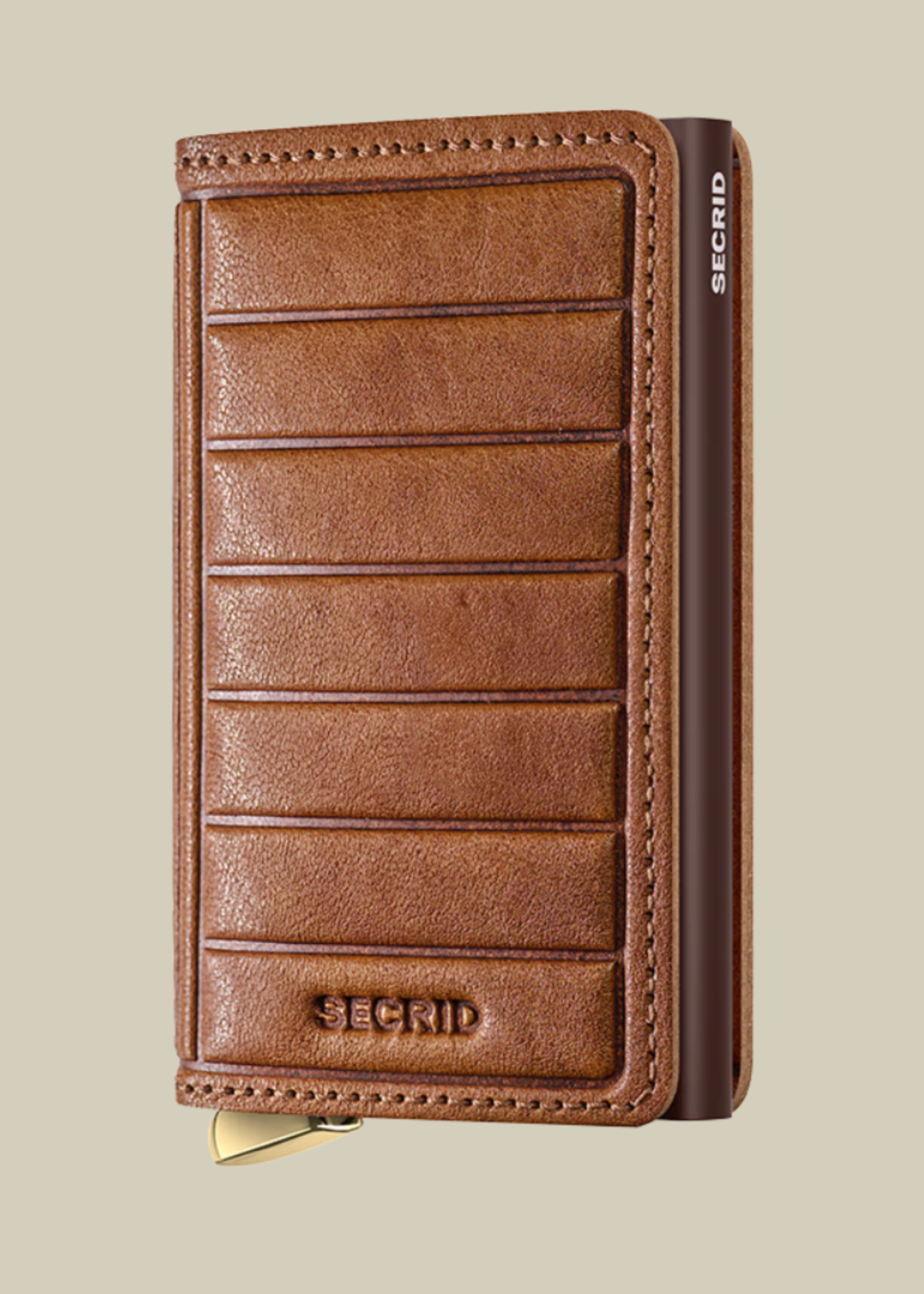 Secrid Premium Slim Wallet Emboss Lines Cognac
