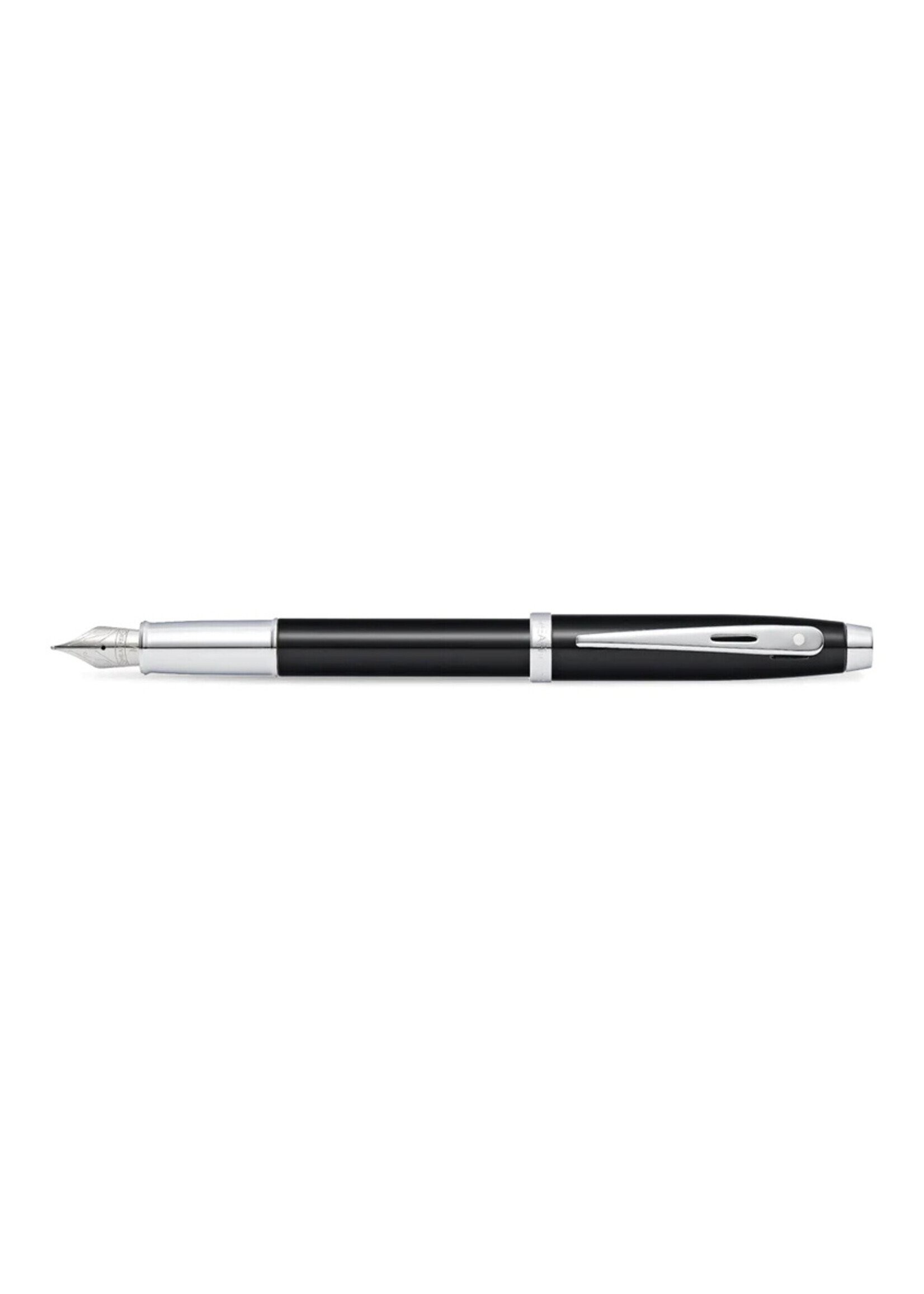 Sheaffer 100 Zwart Glossy Vulpen Medium