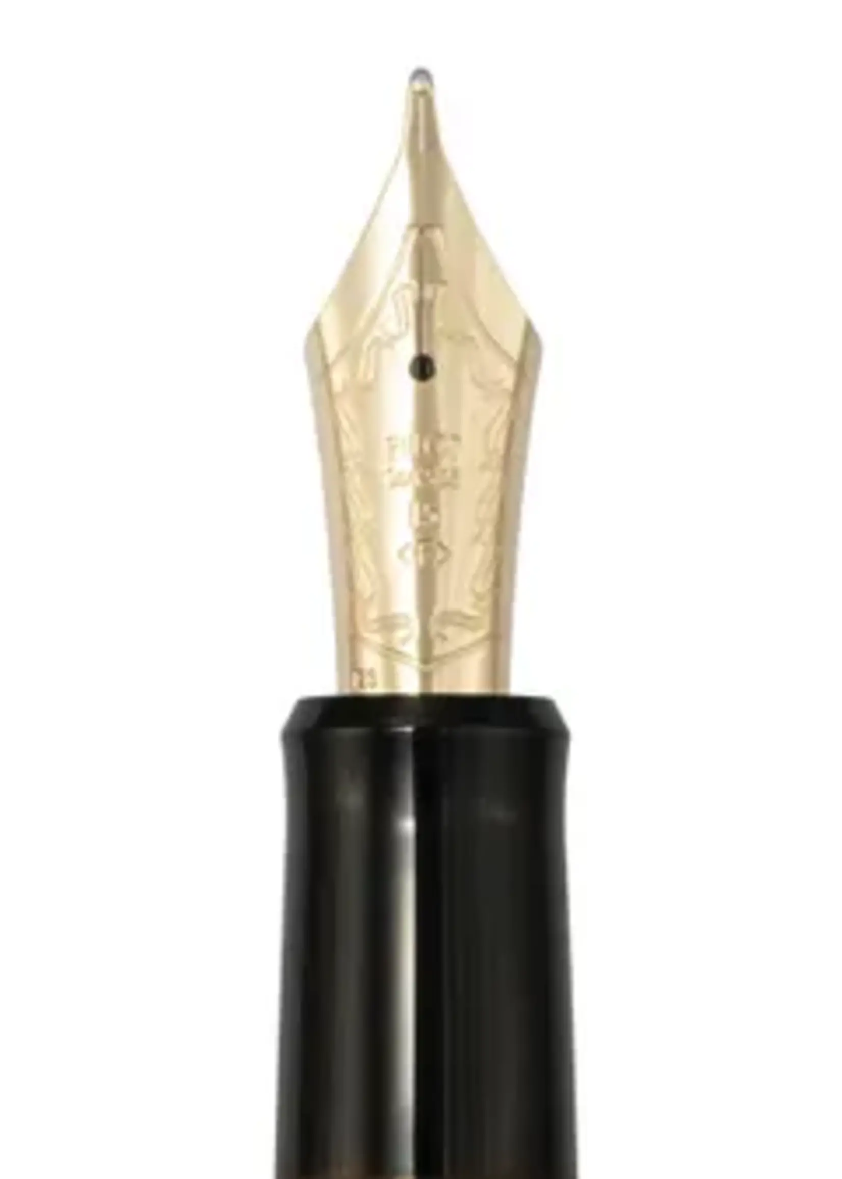 Custom 823 Transparant Zwart Vulpen 14k F- Fijn
