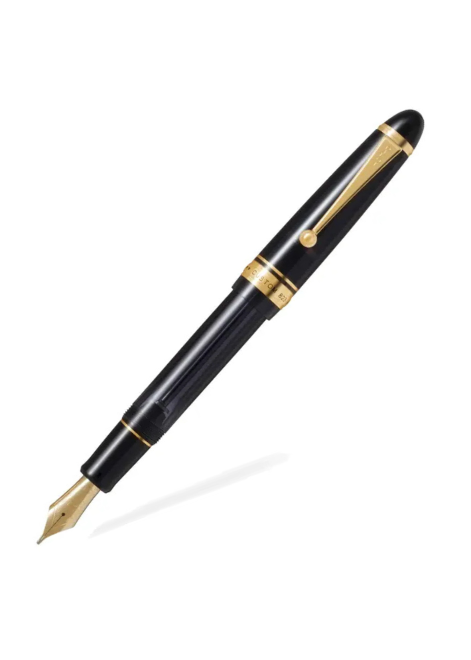 Custom 823 Transparant Zwart Vulpen 14k F- Fijn