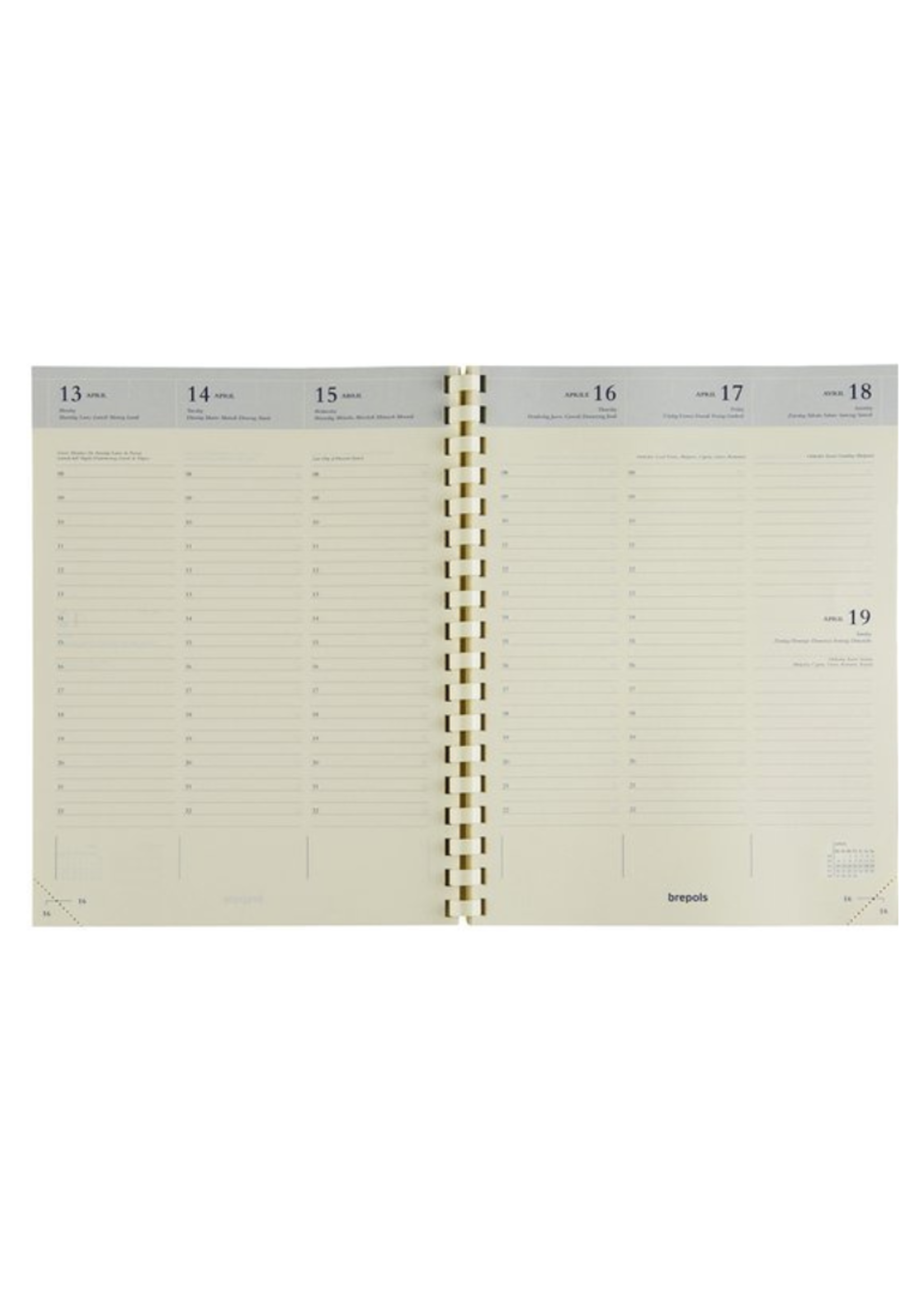 Brepols Agenda 2026 - Vulling Timing