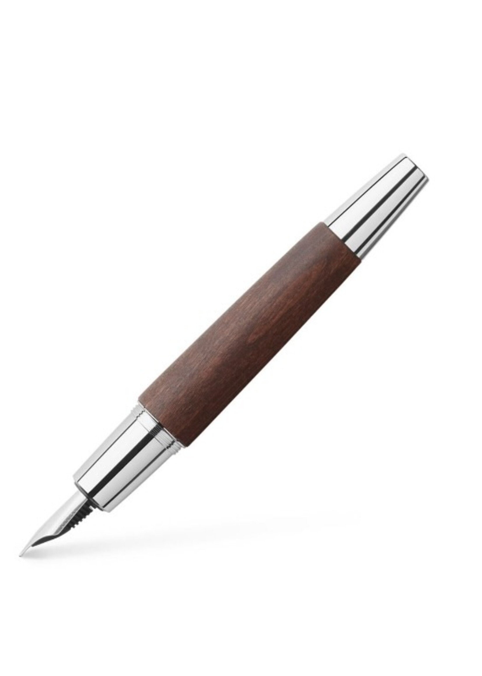 Faber-Castell E-Motion Perenhout Donker Bruin Vulpen   F - (Fijn)