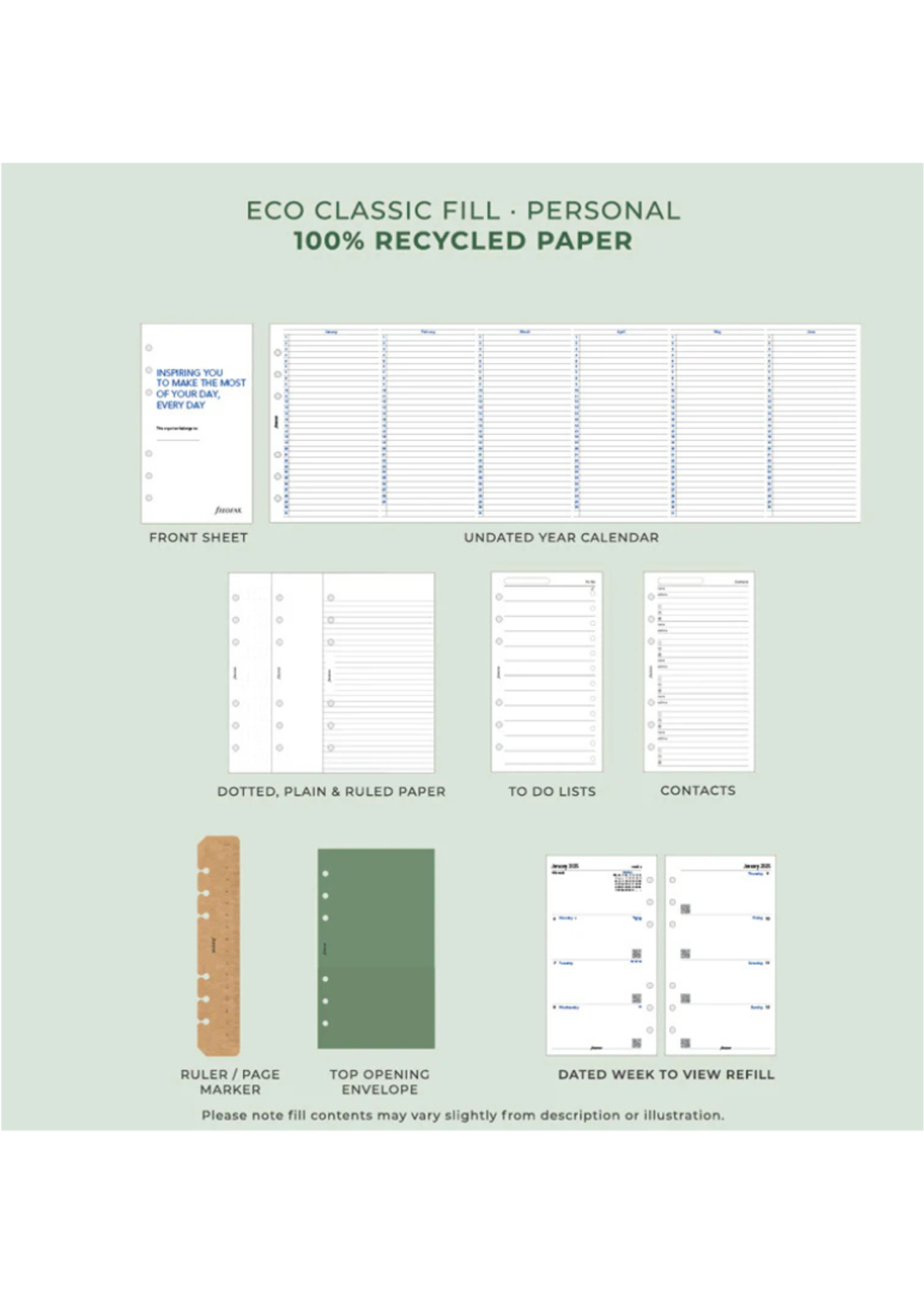 Filofax Organiser A5 Camden Olive