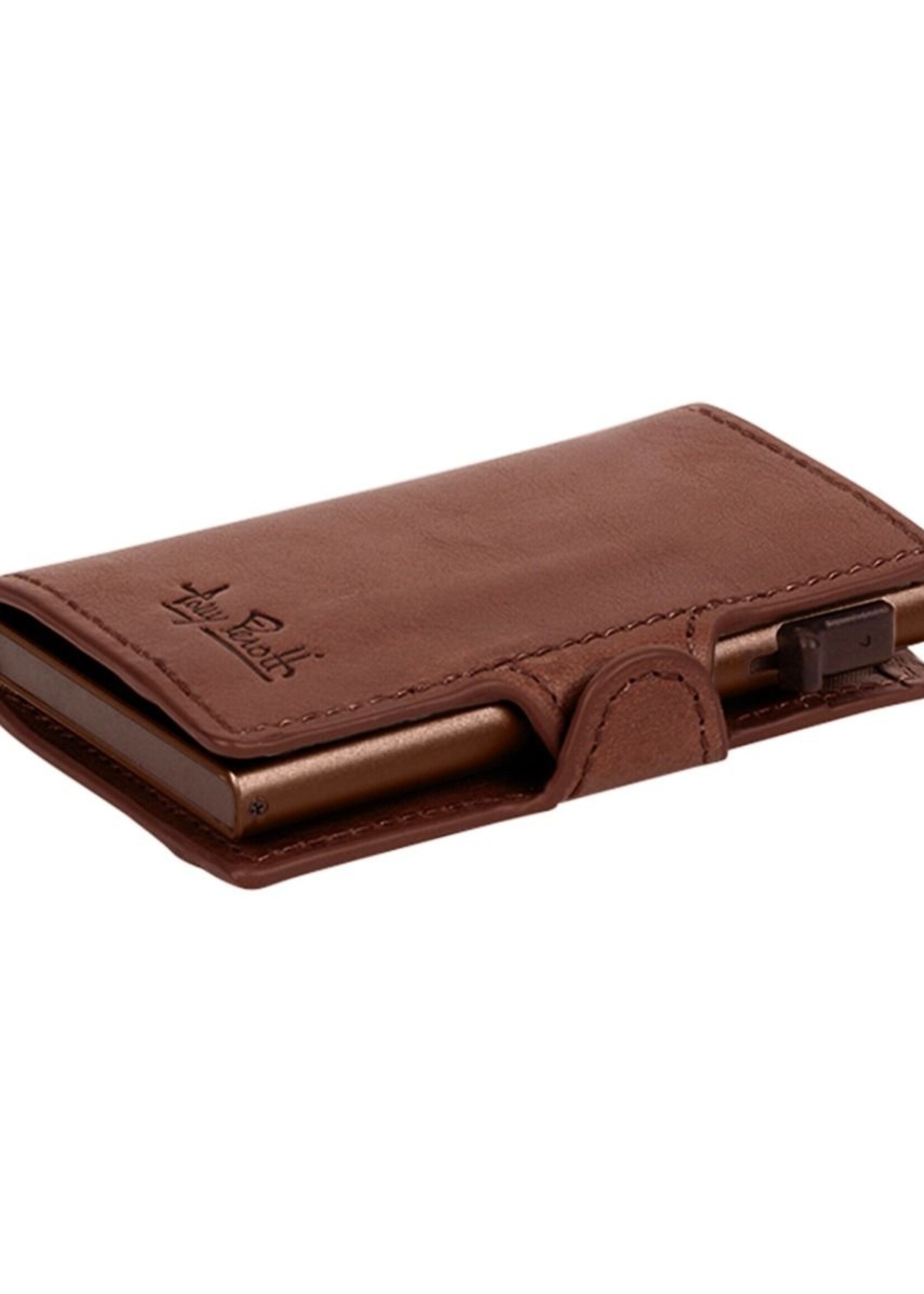 Tony Perotti Furbo vintage slim kaarthouder met vak voor briefjes D.Bruin