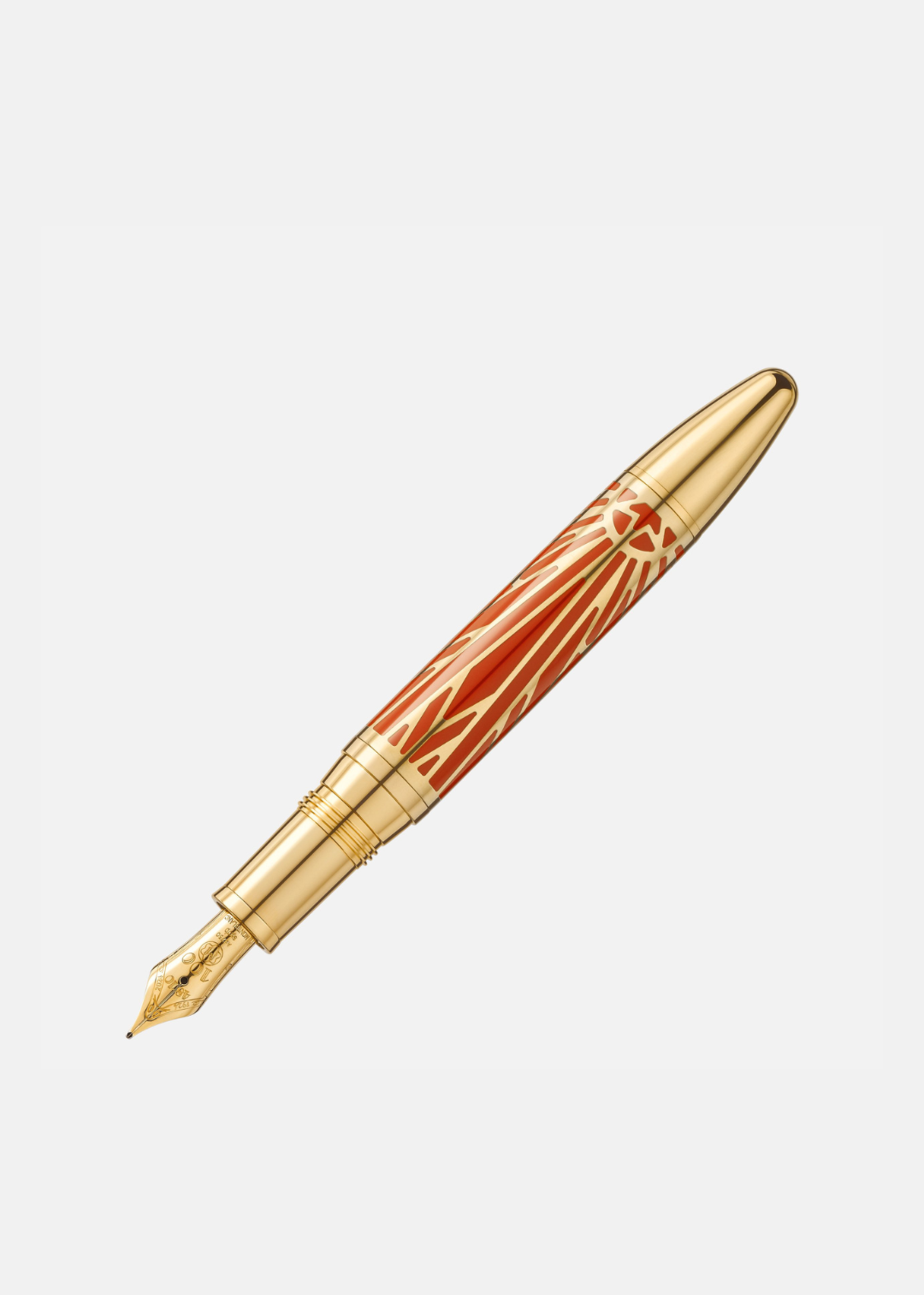 Montblanc 100 years Meisterstück The Origin Collection Solitaire Coral LeGrand Vulpen 146  (Au585/14) 0.50 mm F - Fijn