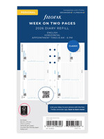Filofax Agenda Vulling 2026 Personal Wit week/2pag. Hor.