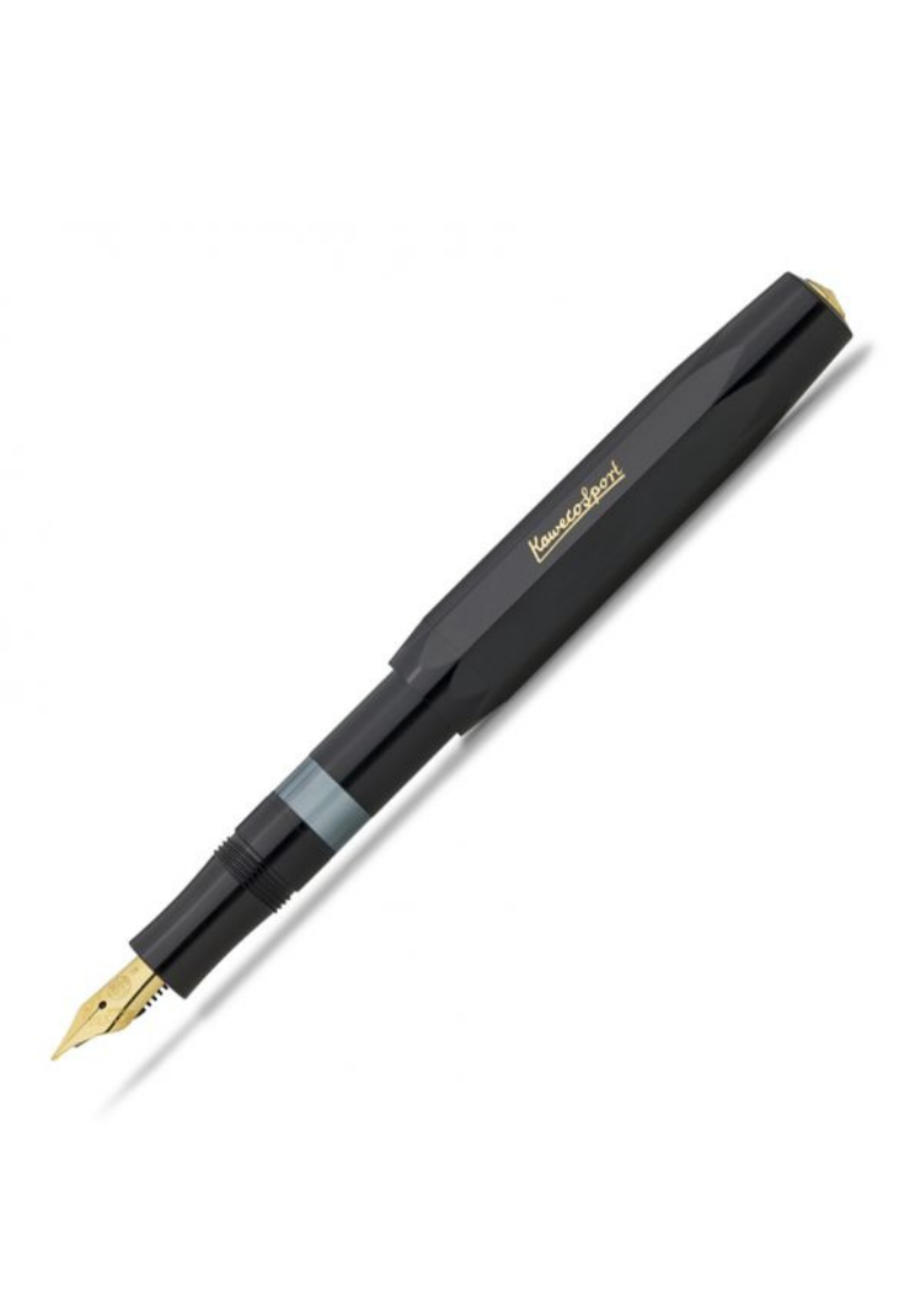 Kaweco Piston Sport Classic Black/Gold Vulpen F -Fijn