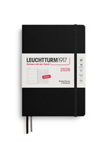 Leuchtturm1917 Agenda 2026 Medium Hard Cover Weekly/Note Black