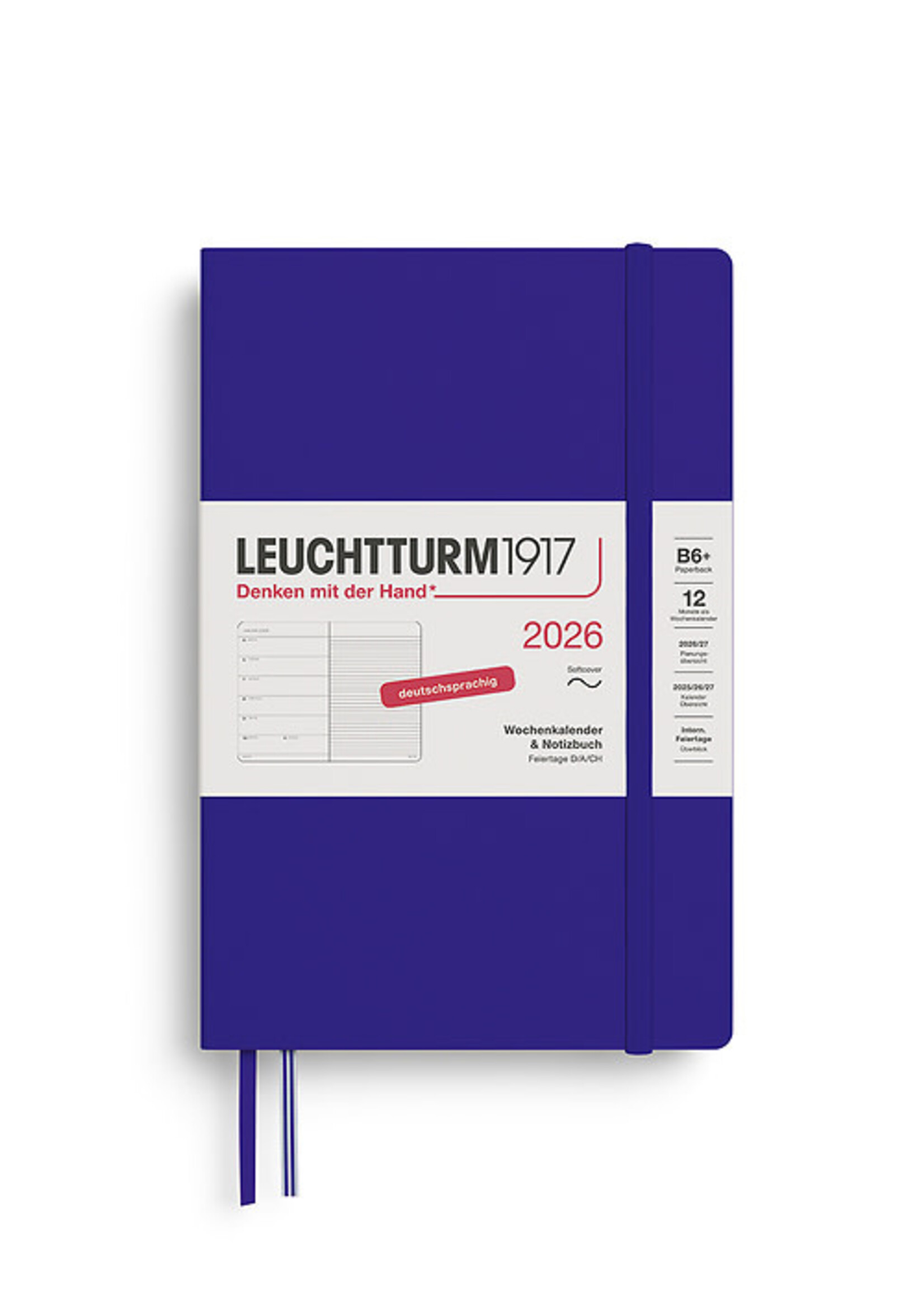 Leuchtturm1917 Agenda 2026 Paperback Soft Cover Weekly/Note Ink