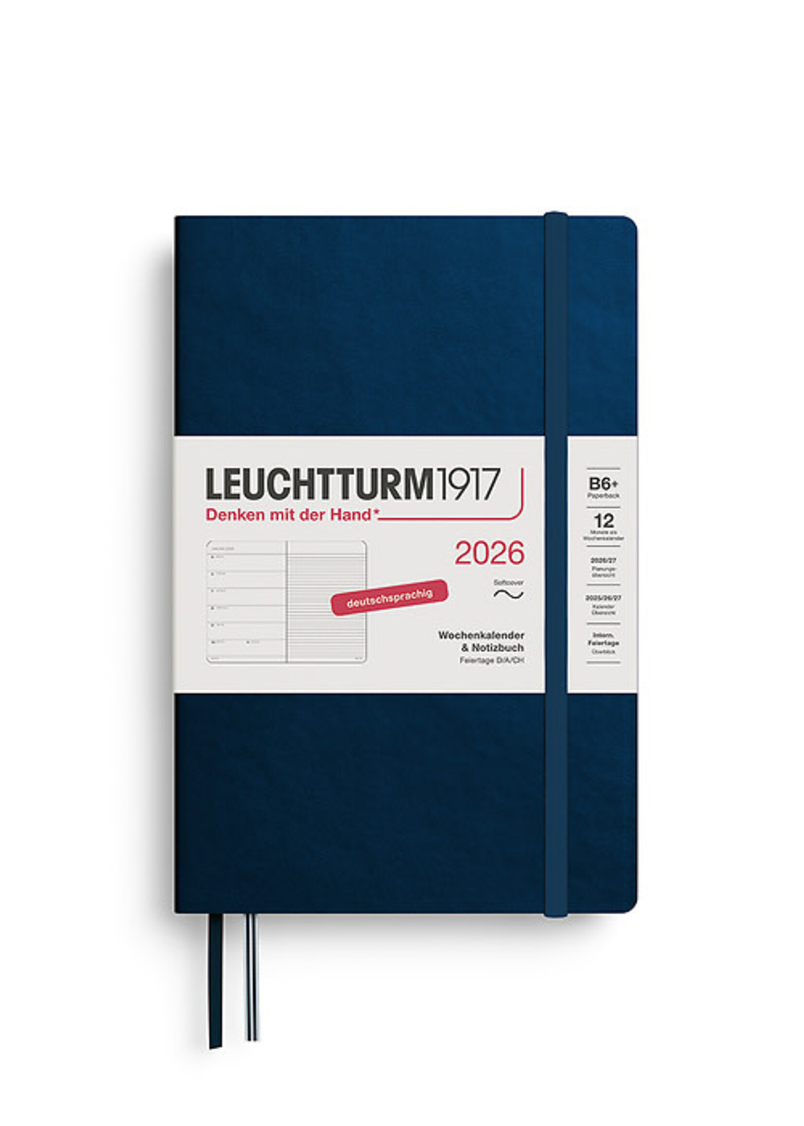 Leuchtturm1917 Agenda 2026 Paperback Soft Cover Weekly/Note Deep Sea