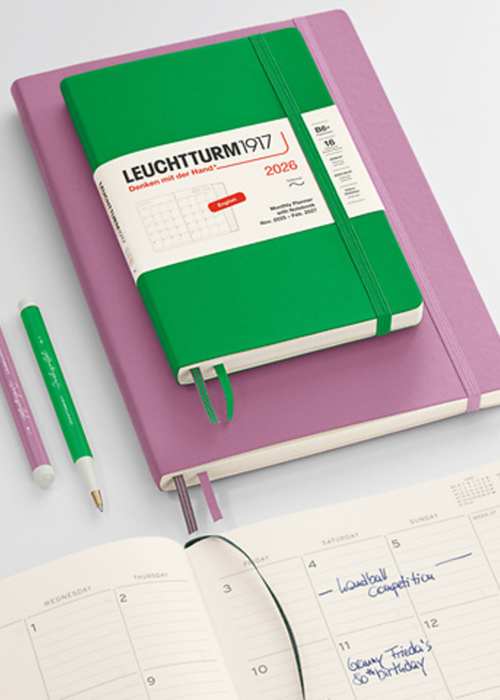 Leuchtturm1917 Agenda 2026 Medium Hard Cover Weekly Ink