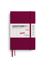 Leuchtturm1917 Agenda 2026 Paperback Hard Cover Weekly Port Red