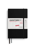 Leuchtturm1917 Agenda 2026 Paperback Hard Cover Weekly Black