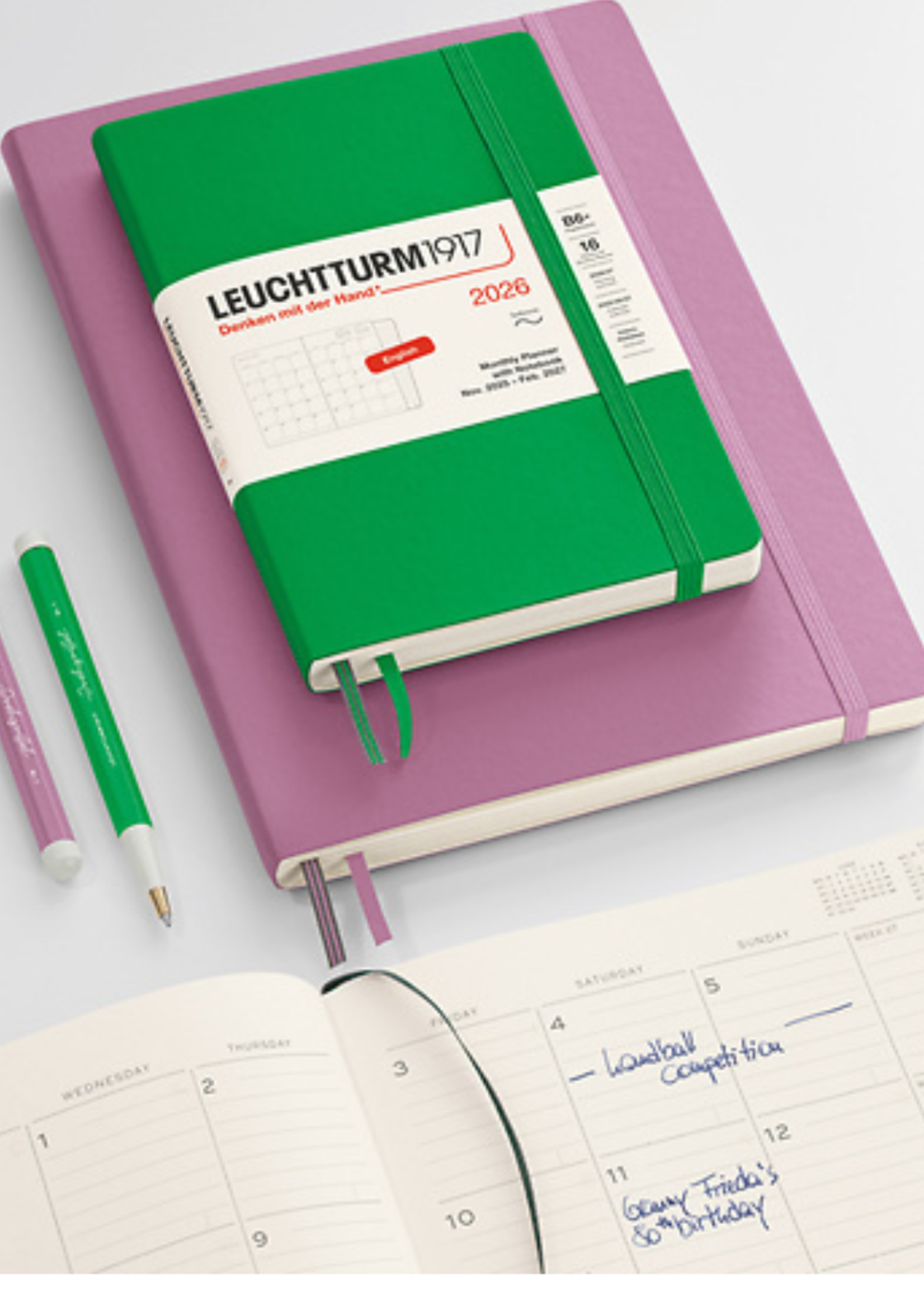 Leuchtturm1917 Agenda 2026 Paperback Hard Cover Weekly Black