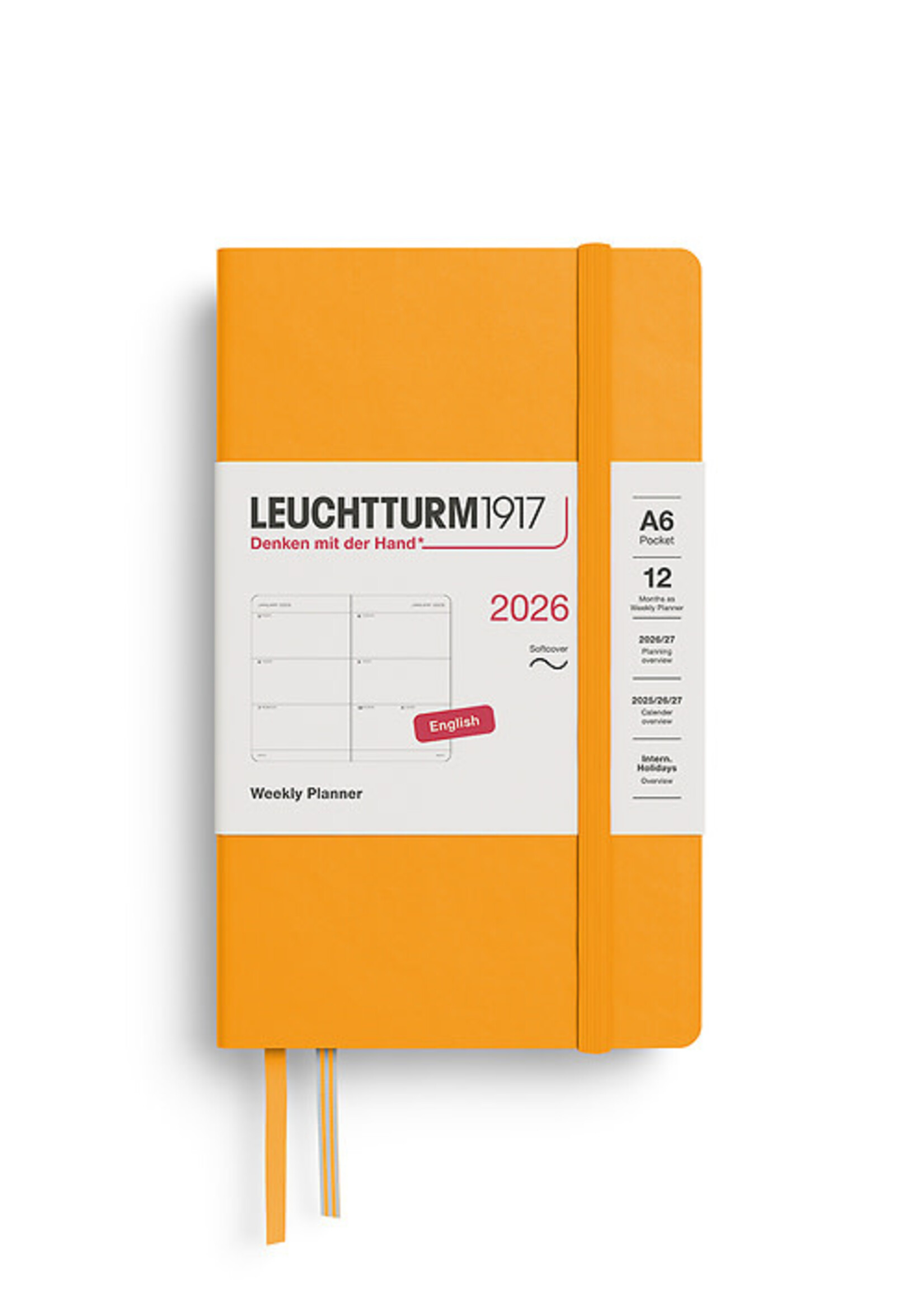 Leuchtturm1917 Agenda 2026 Pocket Soft Cover Weekly Rising Sun