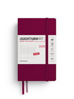 Leuchtturm1917 Agenda 2026 Pocket Hard Cover Daily Port Red