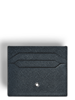 Montblanc Card Holder Sartorial 6cc Tweed Blue