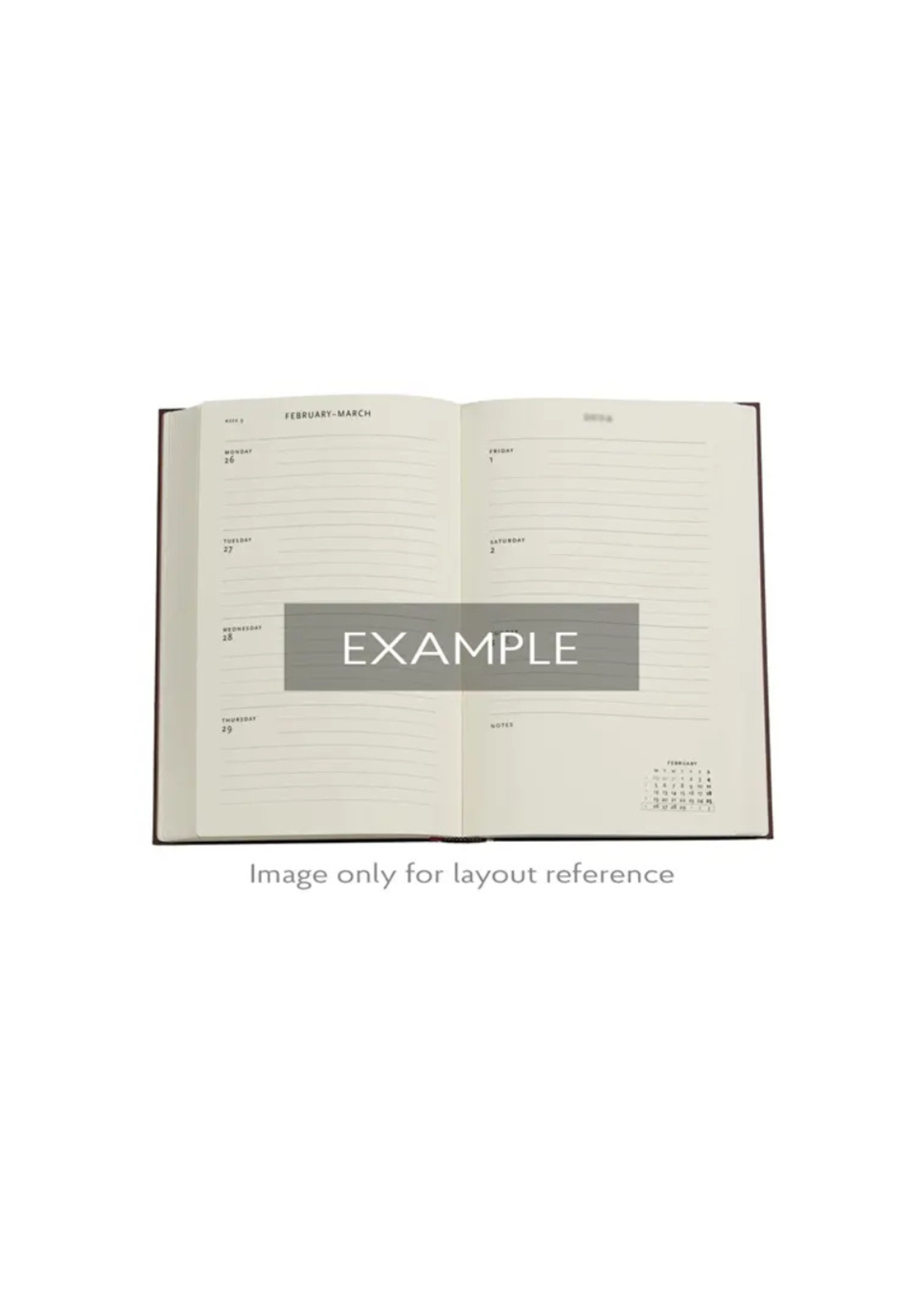 Paperblanks agenda 2026 Midi Week/2pag. Horizontaal - Michelangelo Handwriting