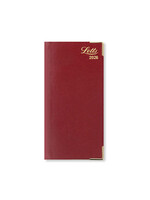 Letts of London Agenda 2026 Landscape Lexicon Slim Vert. Burgundy