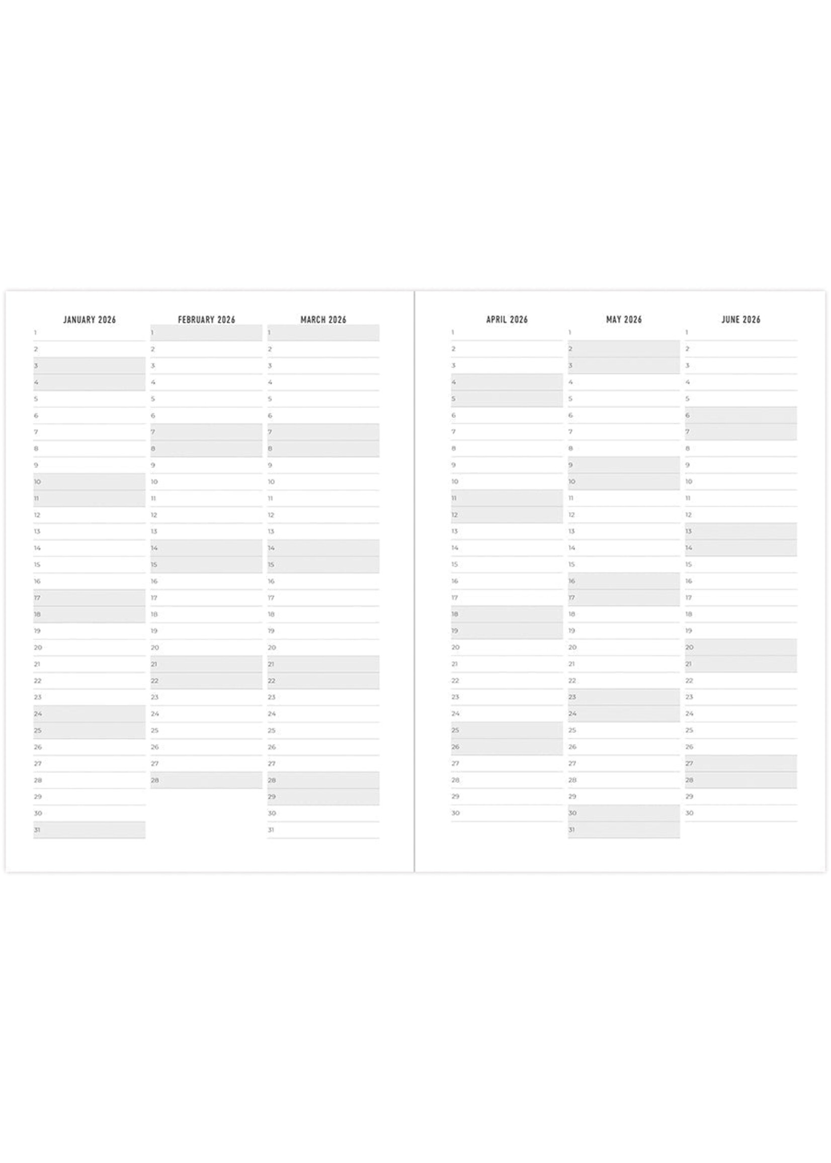 Letts of London Agenda 2026 Eco Writers Words A5 Week/Pag.