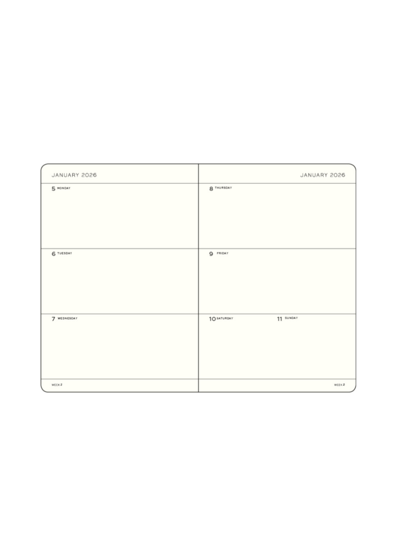 Leuchtturm1917 Agenda 2026 Pocket Soft Cover Weekly Black