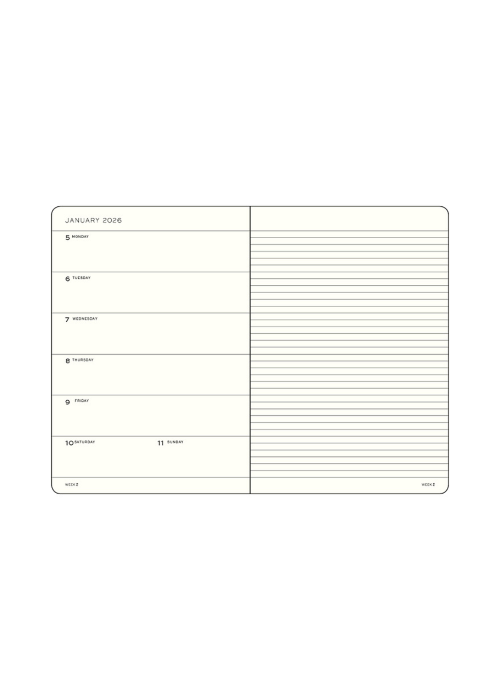 Leuchtturm1917 Agenda 2026 Master Hard Cover Weekly/Note Port Red