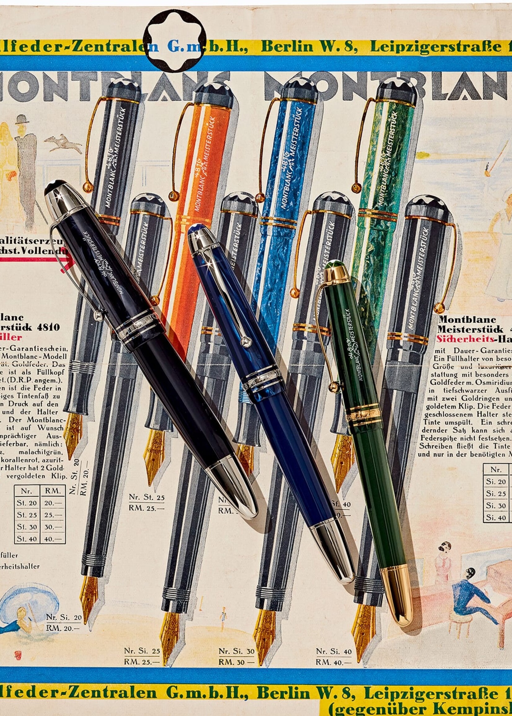 Montblanc 100 years Meisterstück The Origin Collection Manchetknopen Vintage Blue