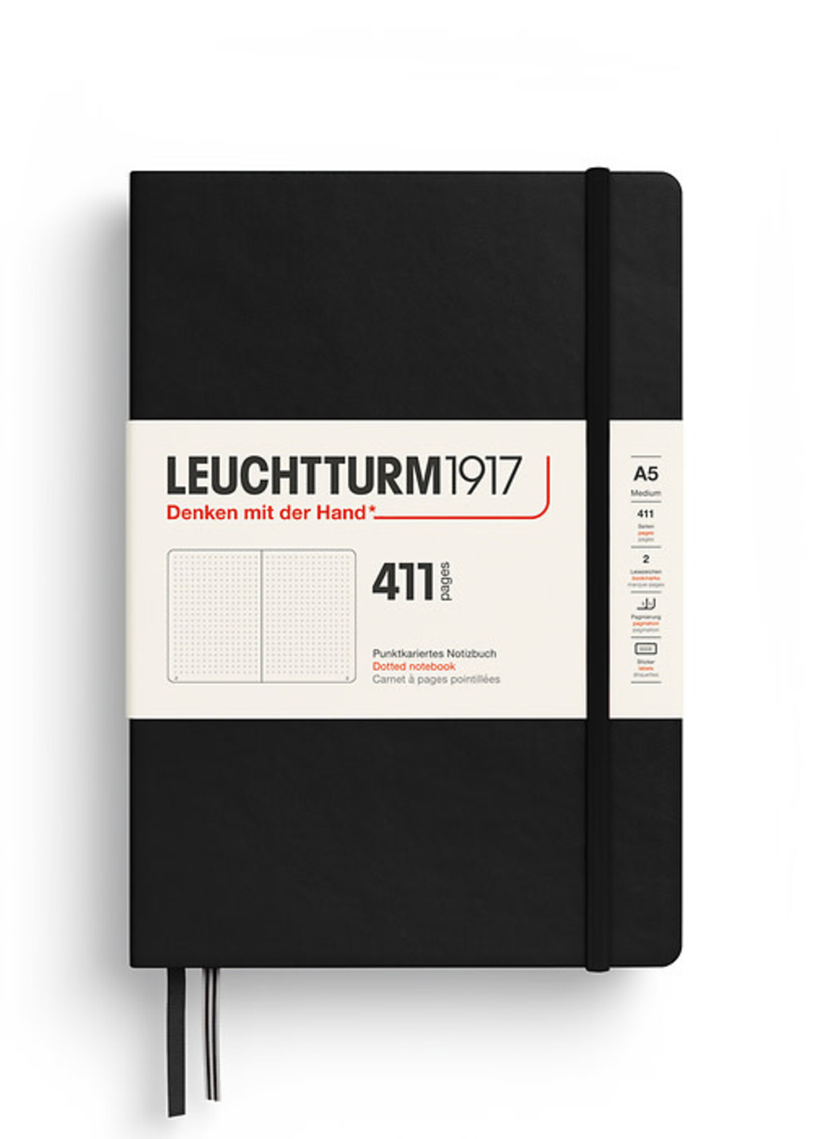 Leuchtturm1917 Notitieboek 411 Dotted A5 Black