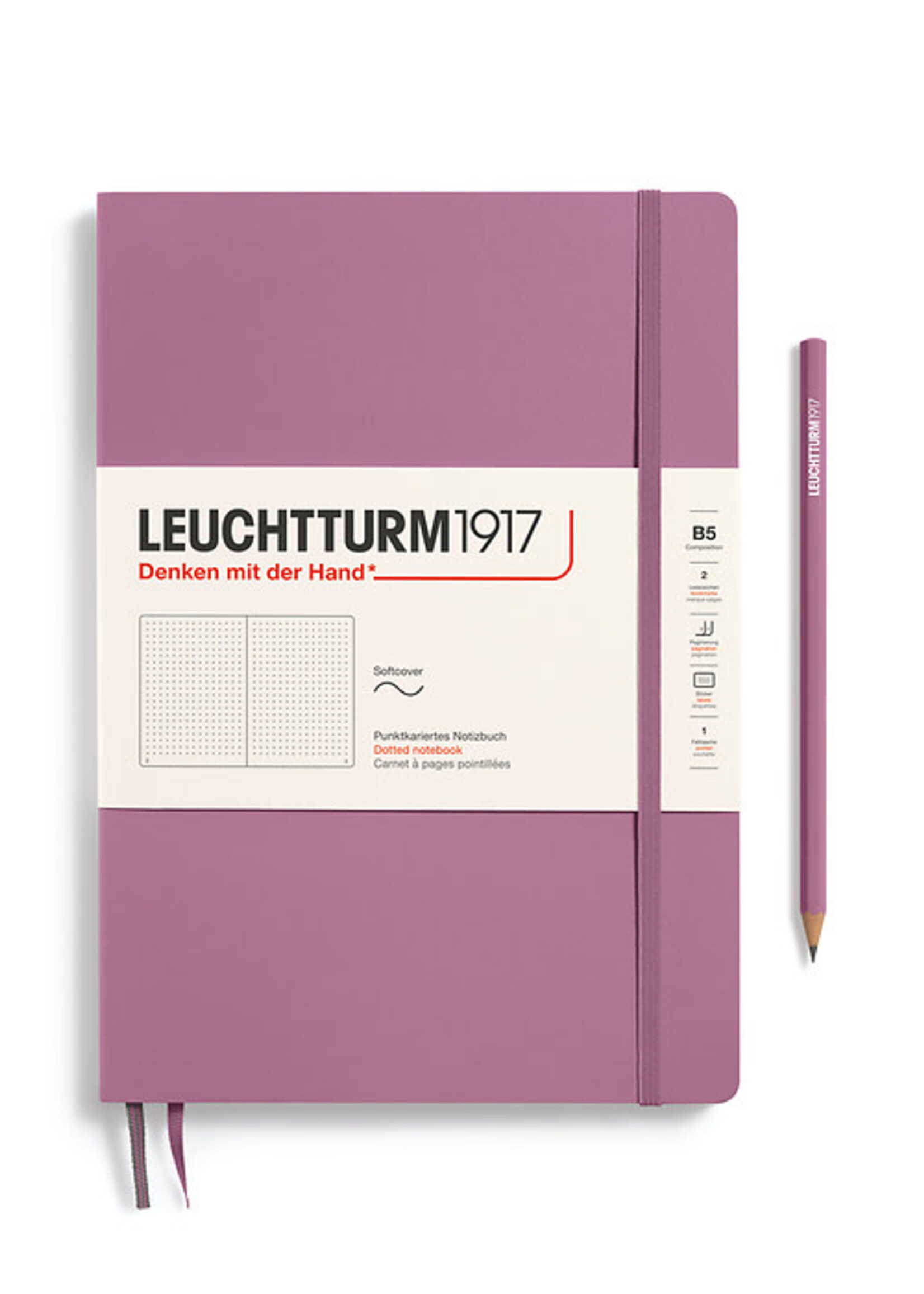 Leuchtturm1917 Notitieboek Composition B5 Soft Cover Dusty Rose Dotted